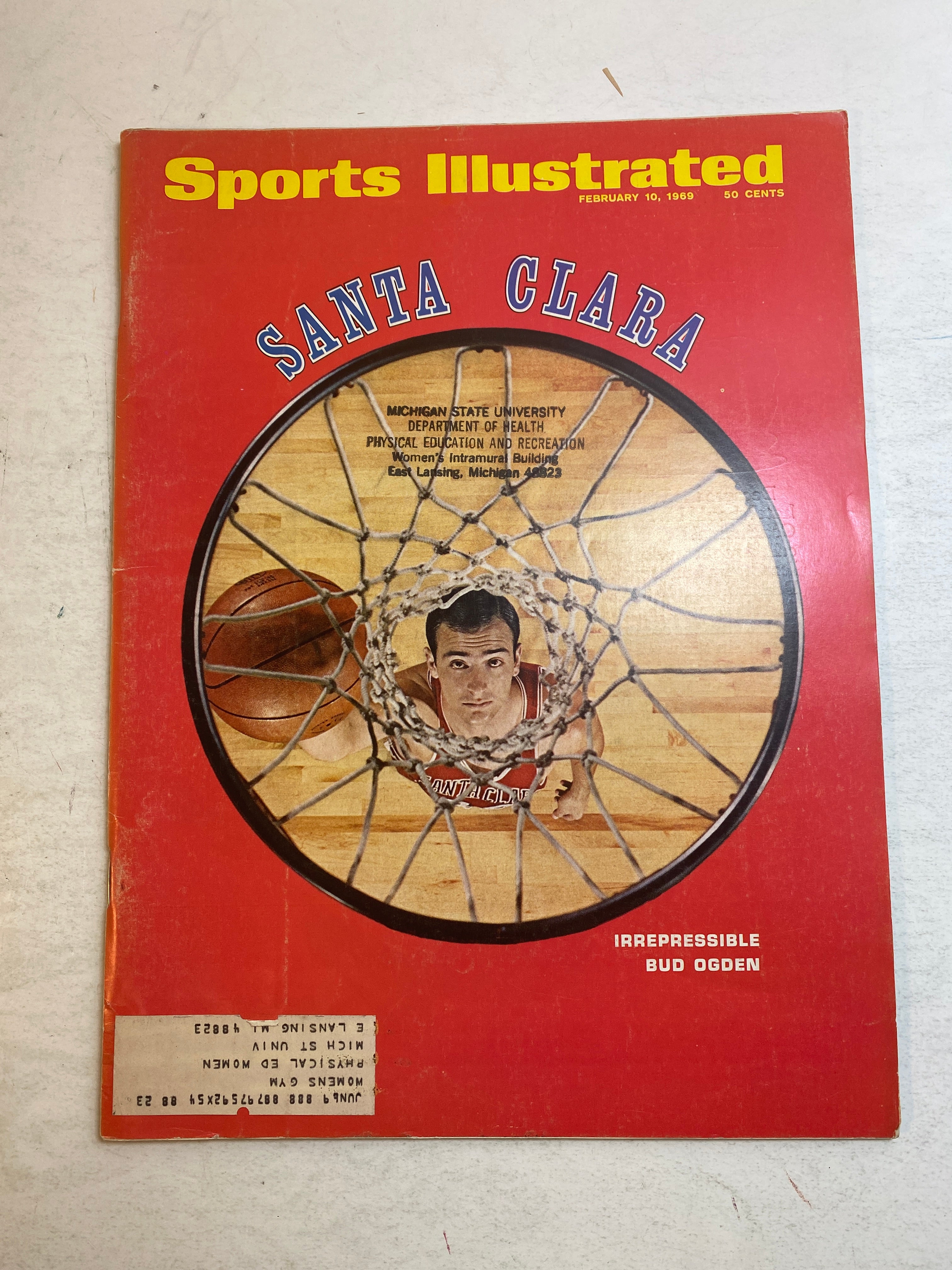 Sports Illustrated February 10 1969 Bud Ogden Santa Clara Basketball