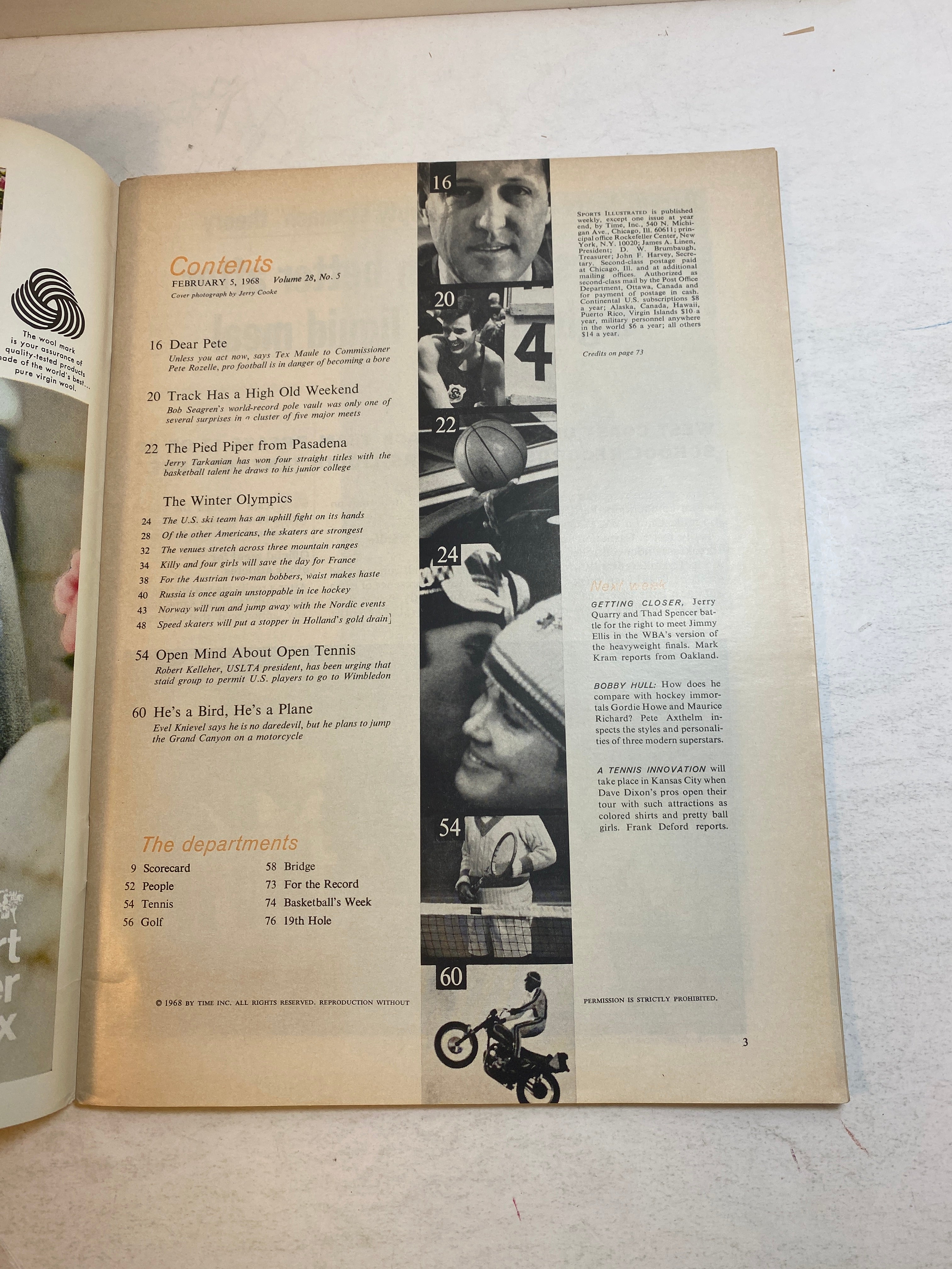 Sports Illustrated February 5 1968 Winter Olympics US Skiers