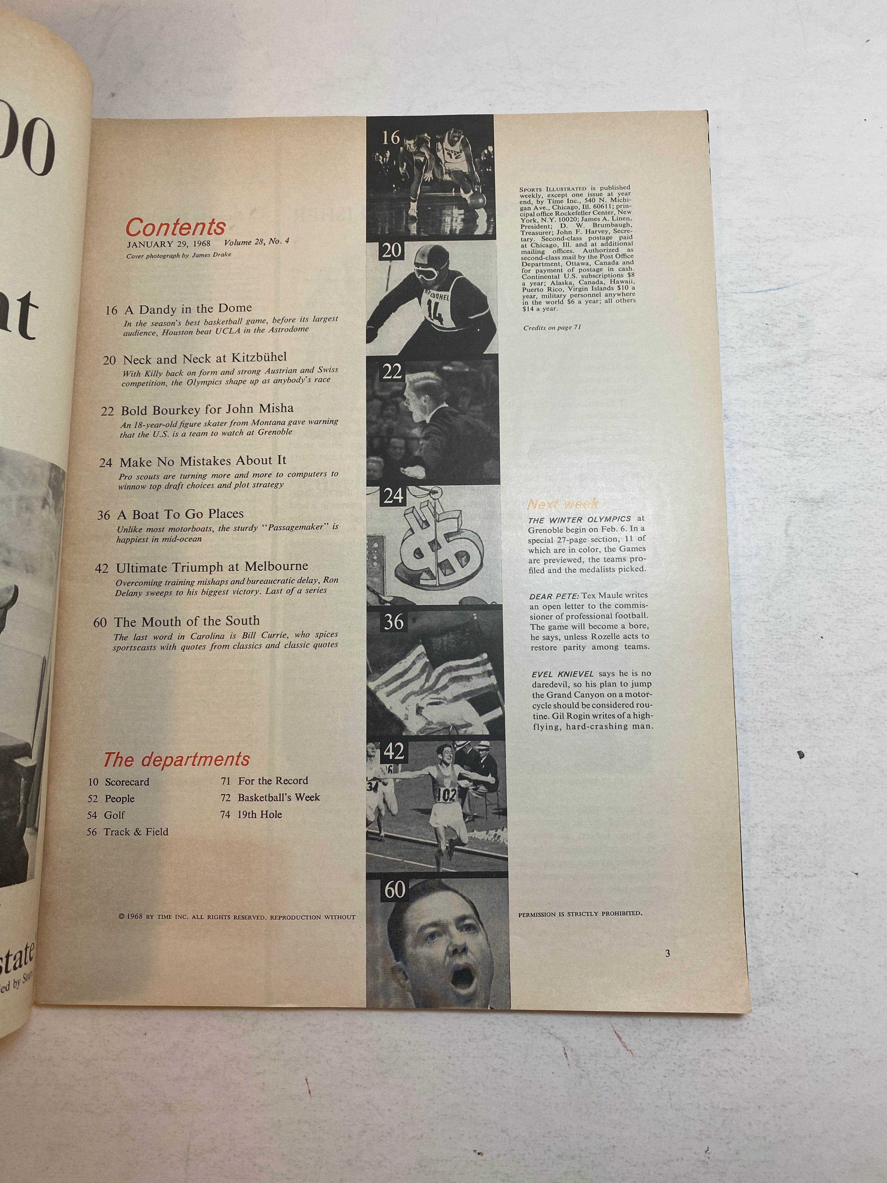 Sports Illustrated January 29, 1968 Elvin Hayes Kareem Abdul Jabbar