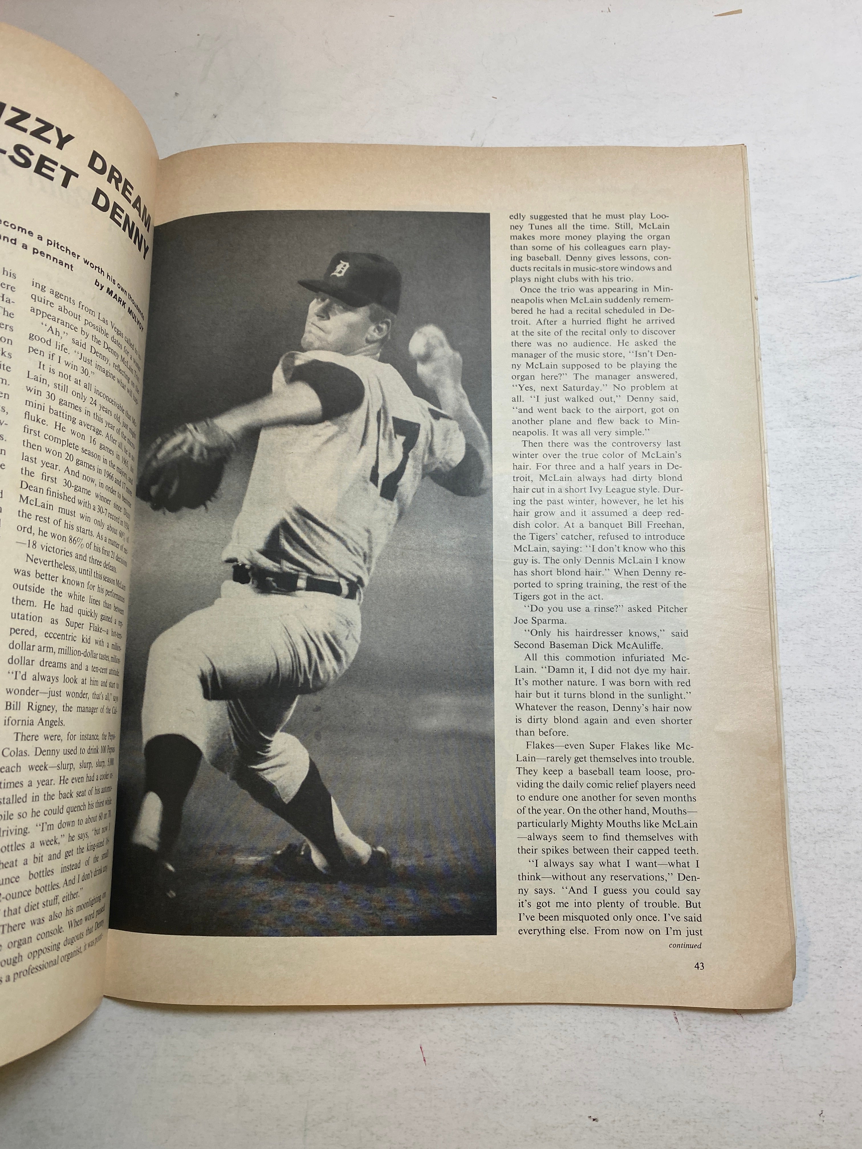 Sports Illustrated July 29 1968 Denny McLain Detroit Tigers