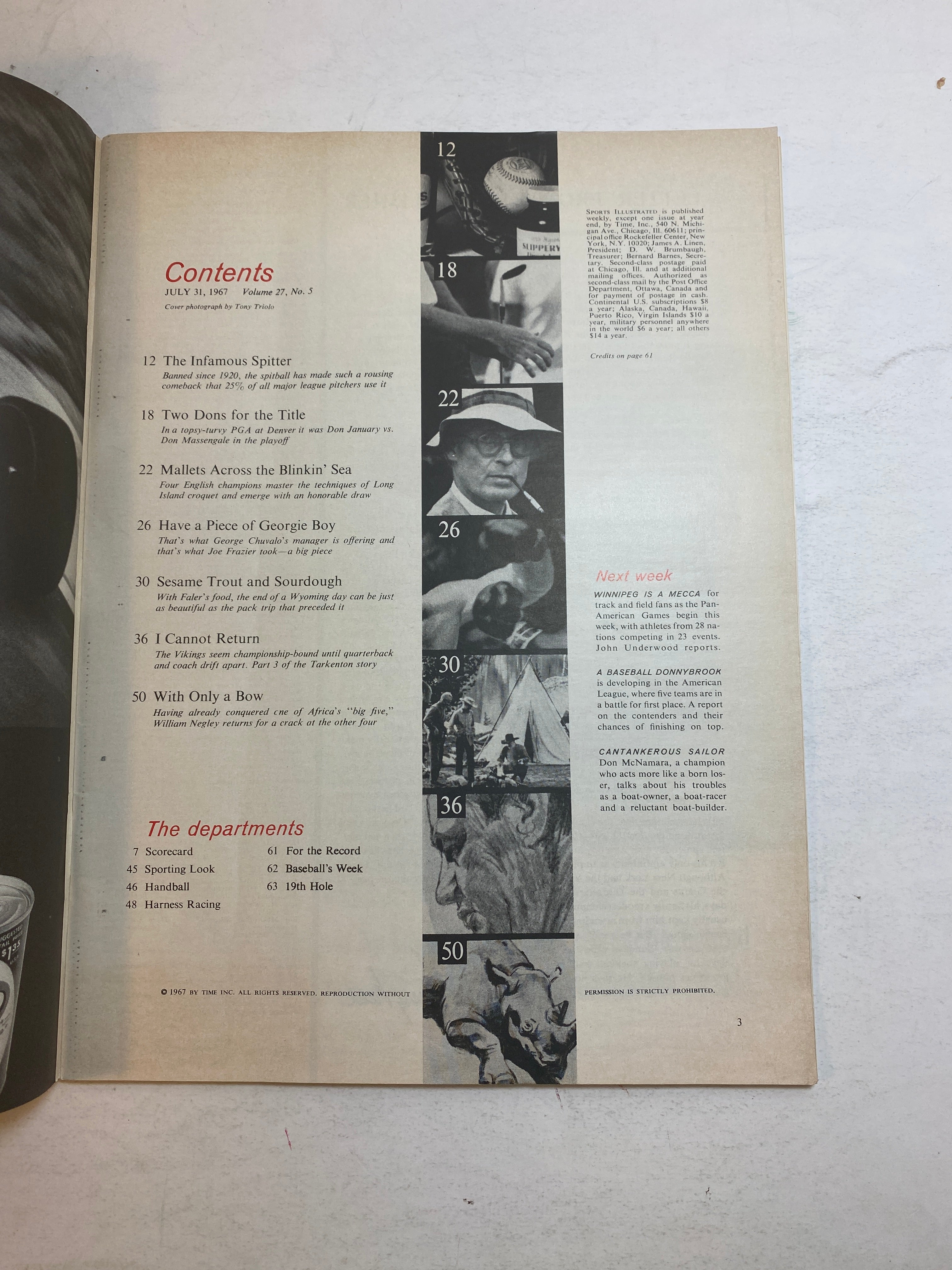 Sports Illustrated July 31 1967 The Spitball