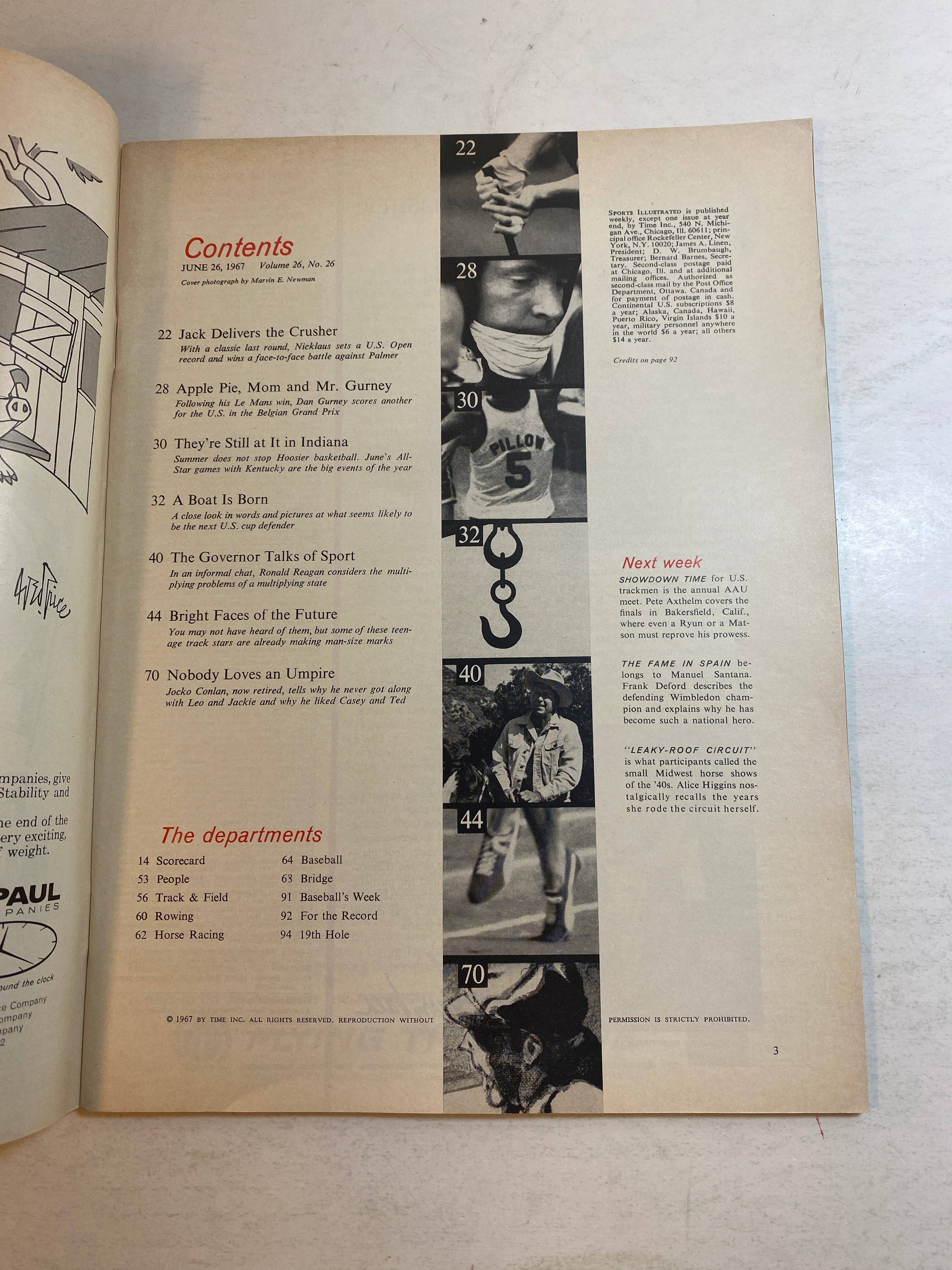 Sports Illustrated June 26, 1967 Jack Nicklaus Golf