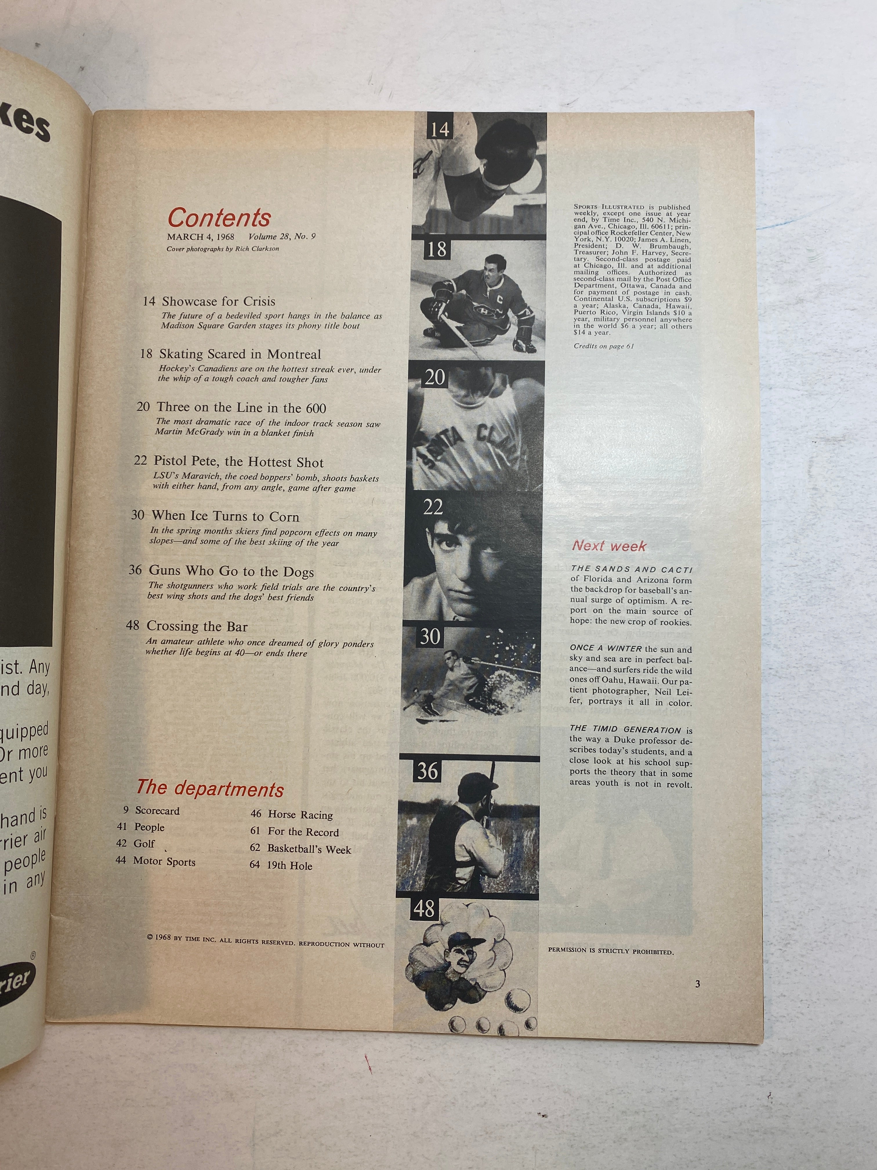 Sports Illustrated March 4 1968 "Pistol" Pete Maravich LSU