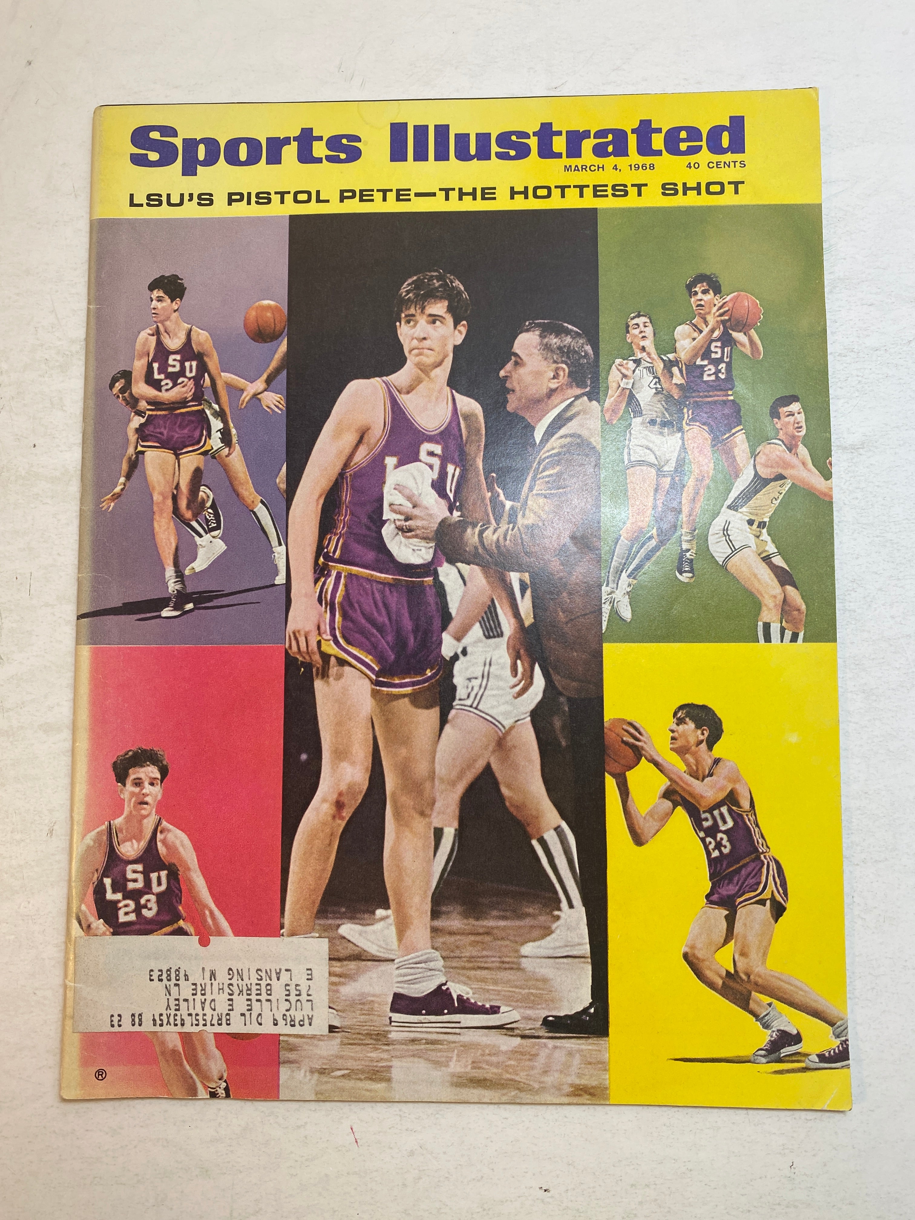 Sports Illustrated March 4 1968 "Pistol" Pete Maravich LSU