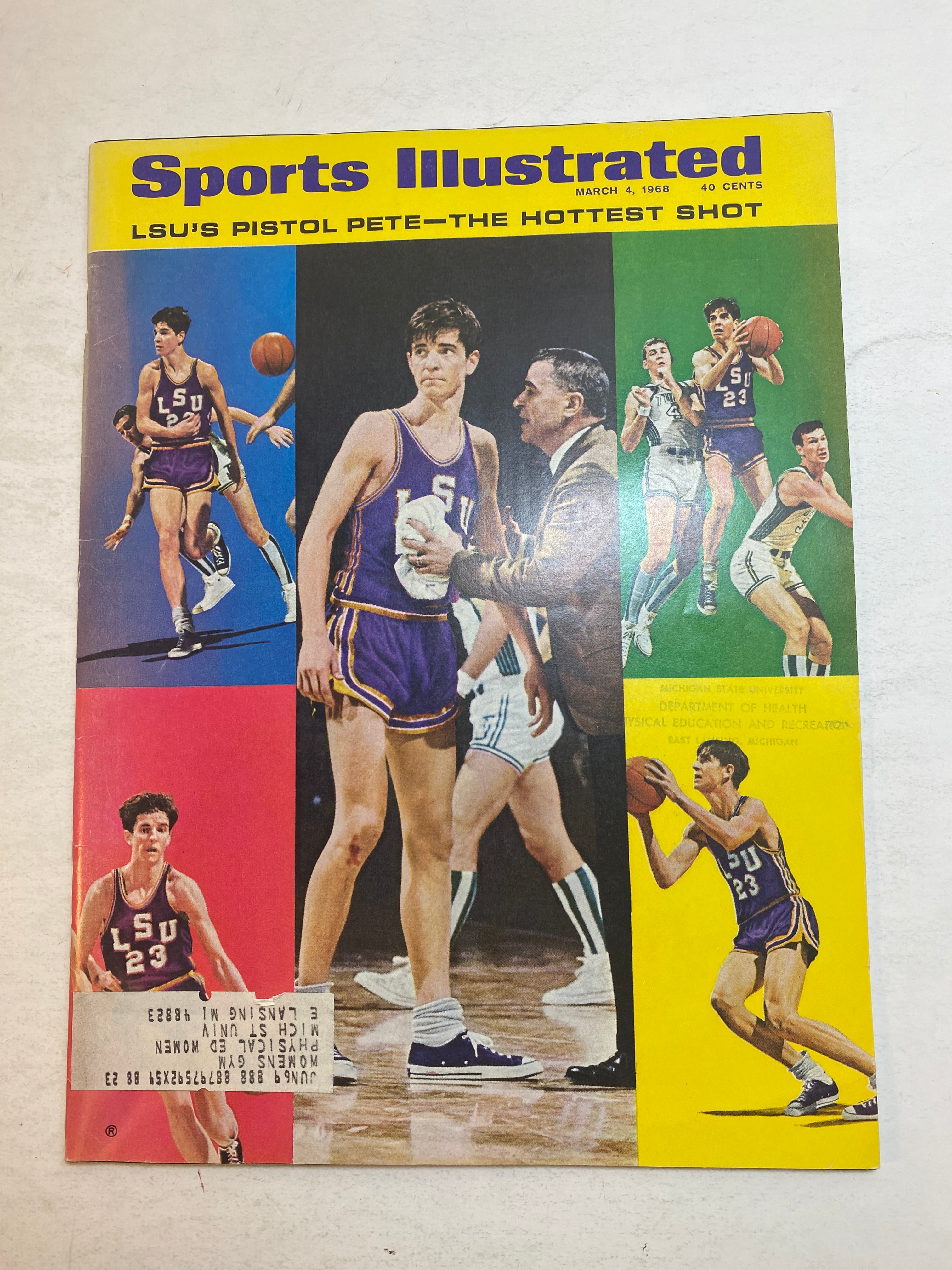 Sports Illustrated March 4 1968 "Pistol" Pete Maravich LSU