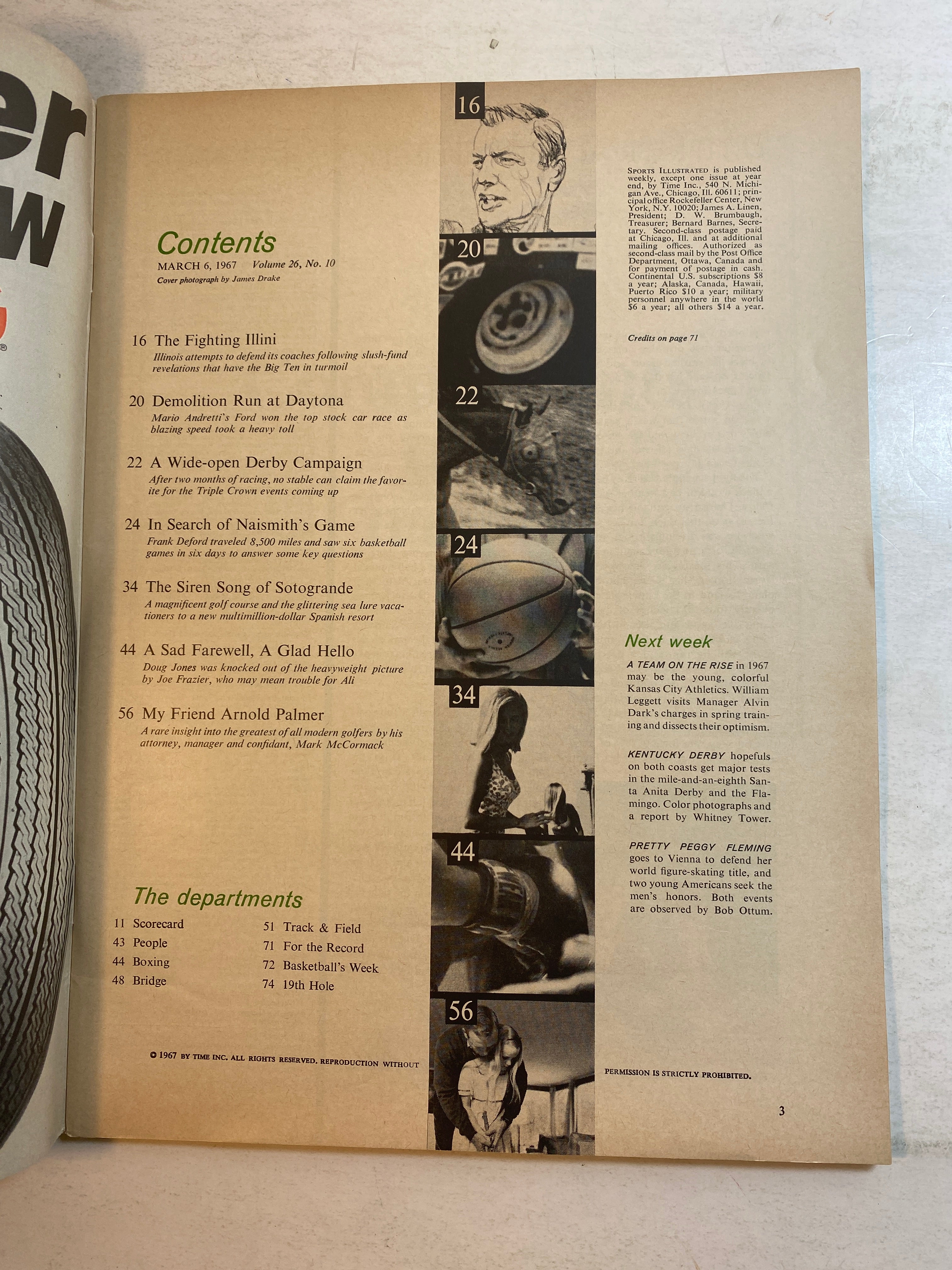 Sports Illustrated March 6, 1967 Arnold Palmer Golf