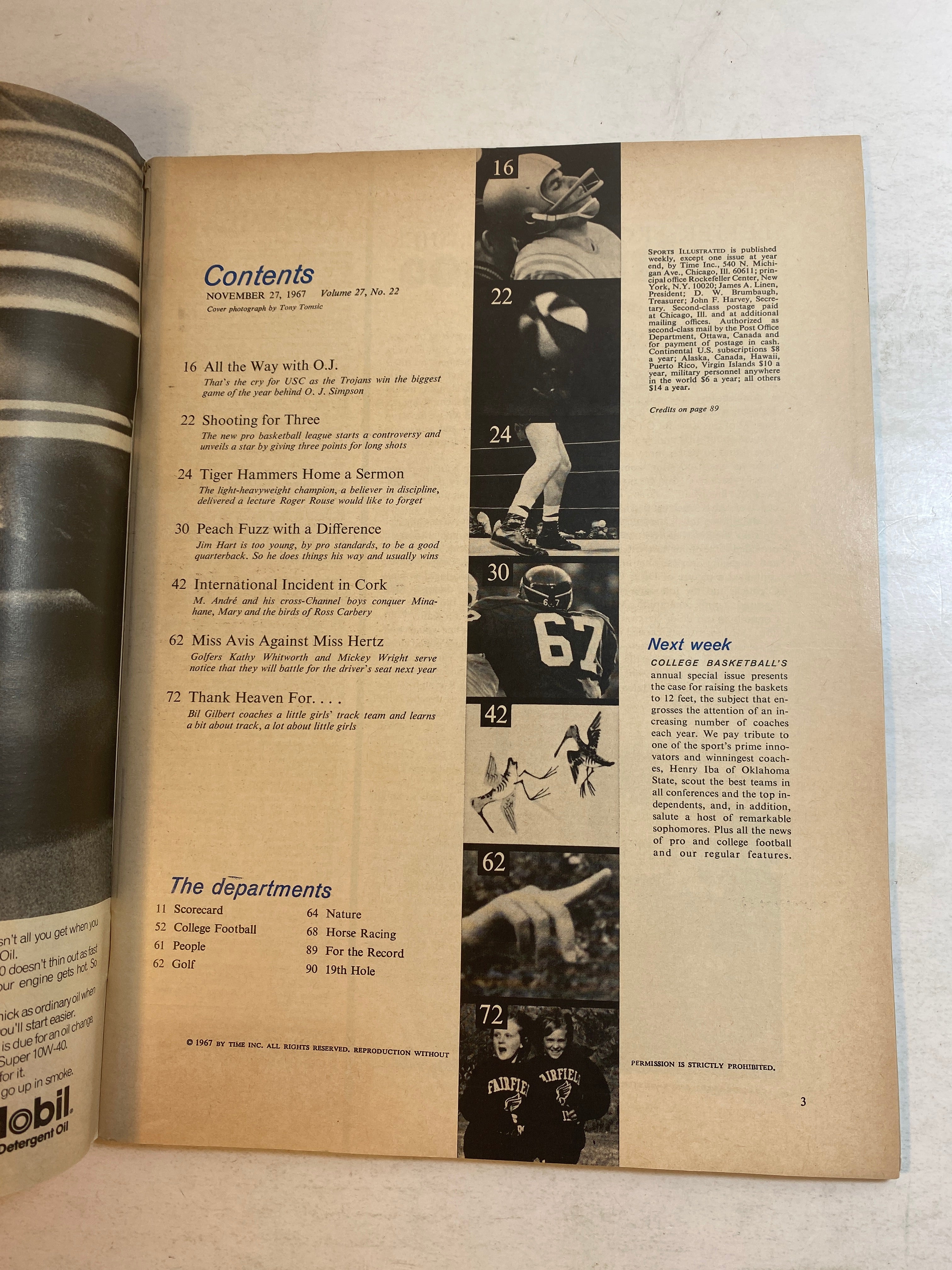 Sports Illustrated November 27 1967 St. Louis Cardinals Jim Hart