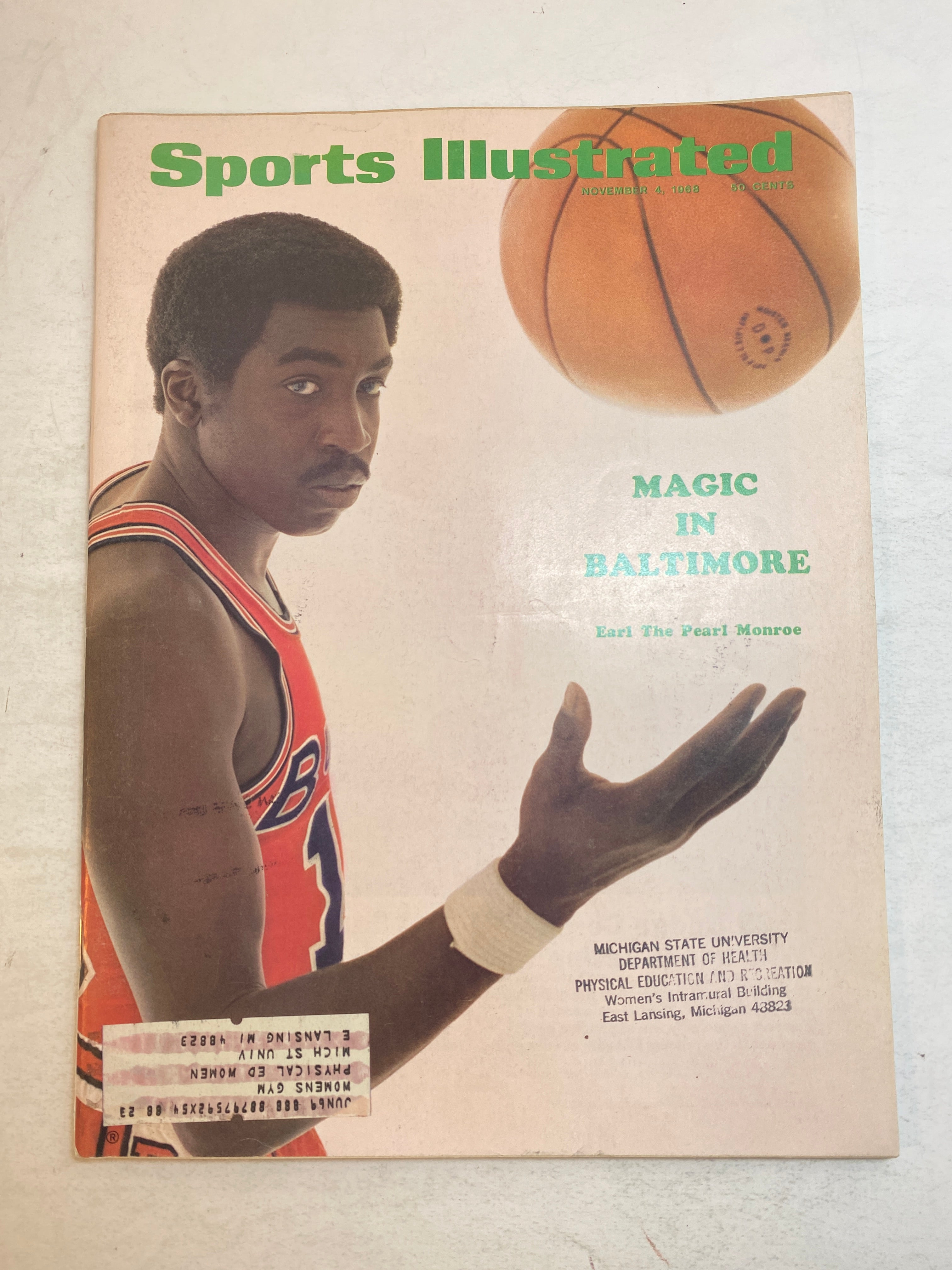 Sports Illustrated November 4 1968 Earl "The Pearl" Monroe