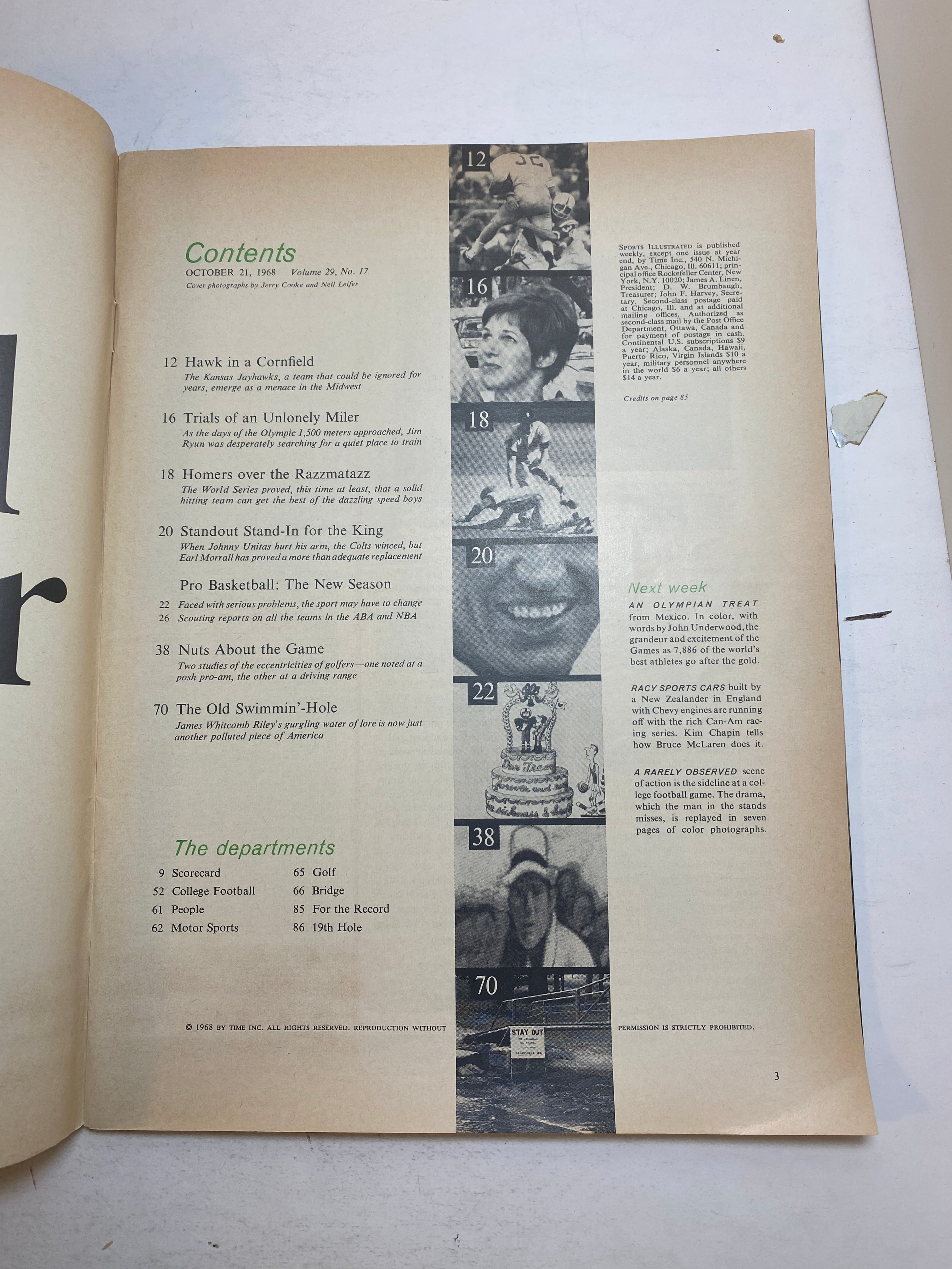 Sports Illustrated October 12 1968 Olympic Preview