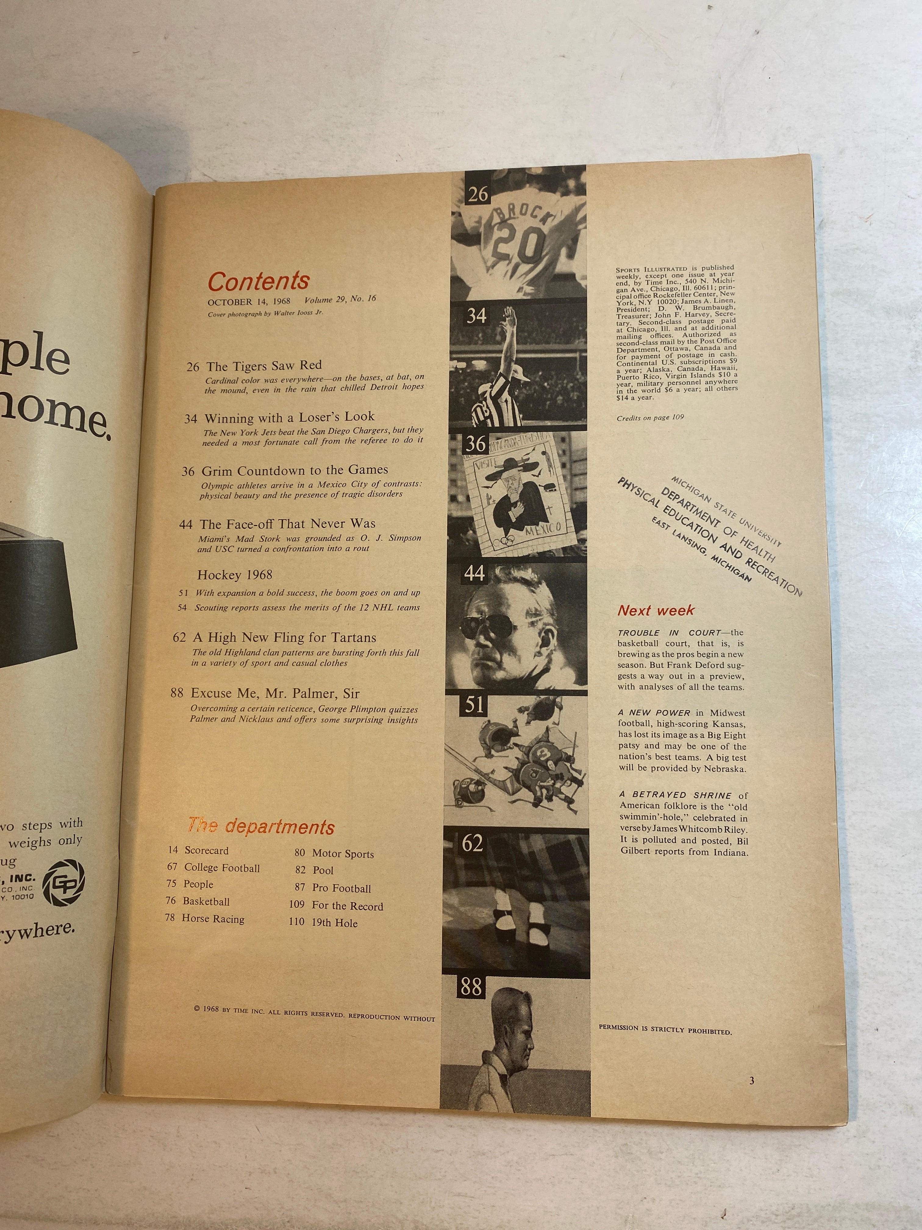 Sports Illustrated October 14, 1968 USC Vs. Miami