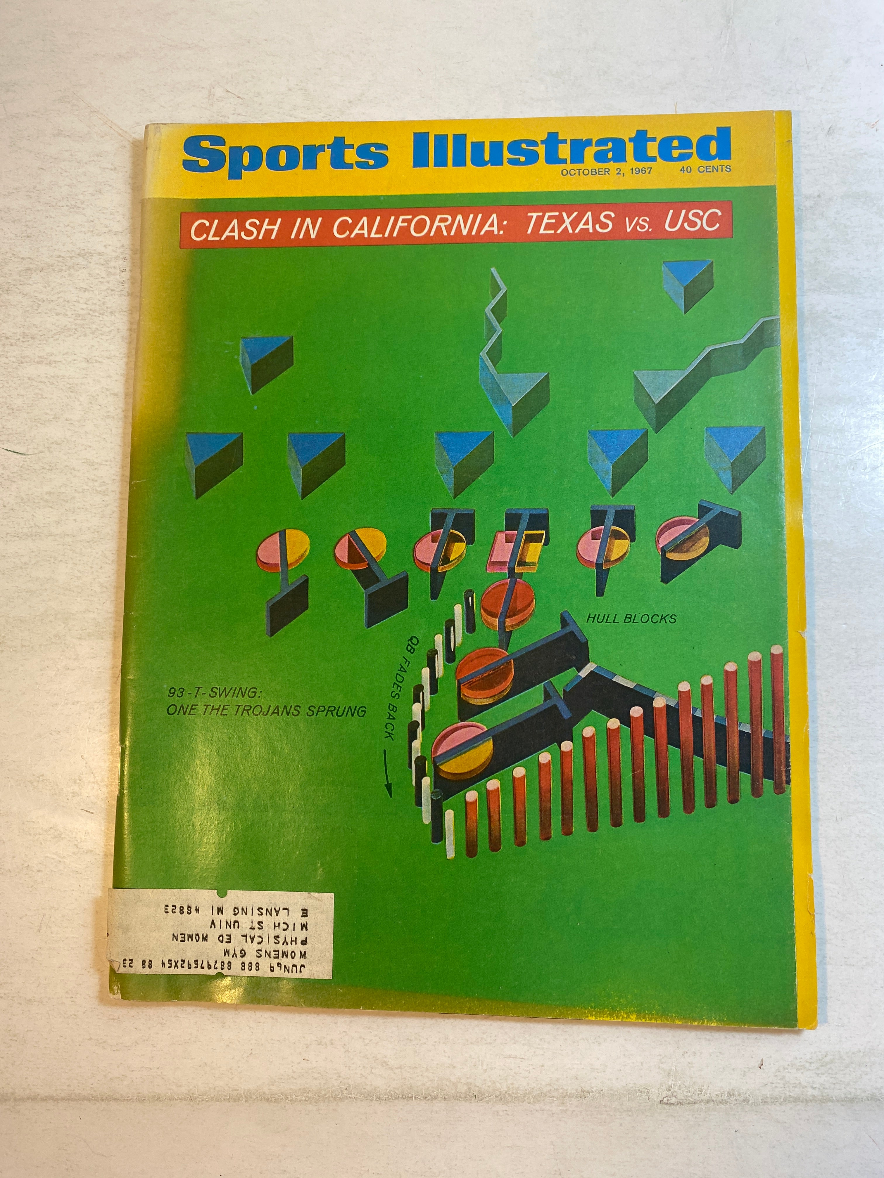 Sports Illustrated October 2, 1967 Texas VS USC Football