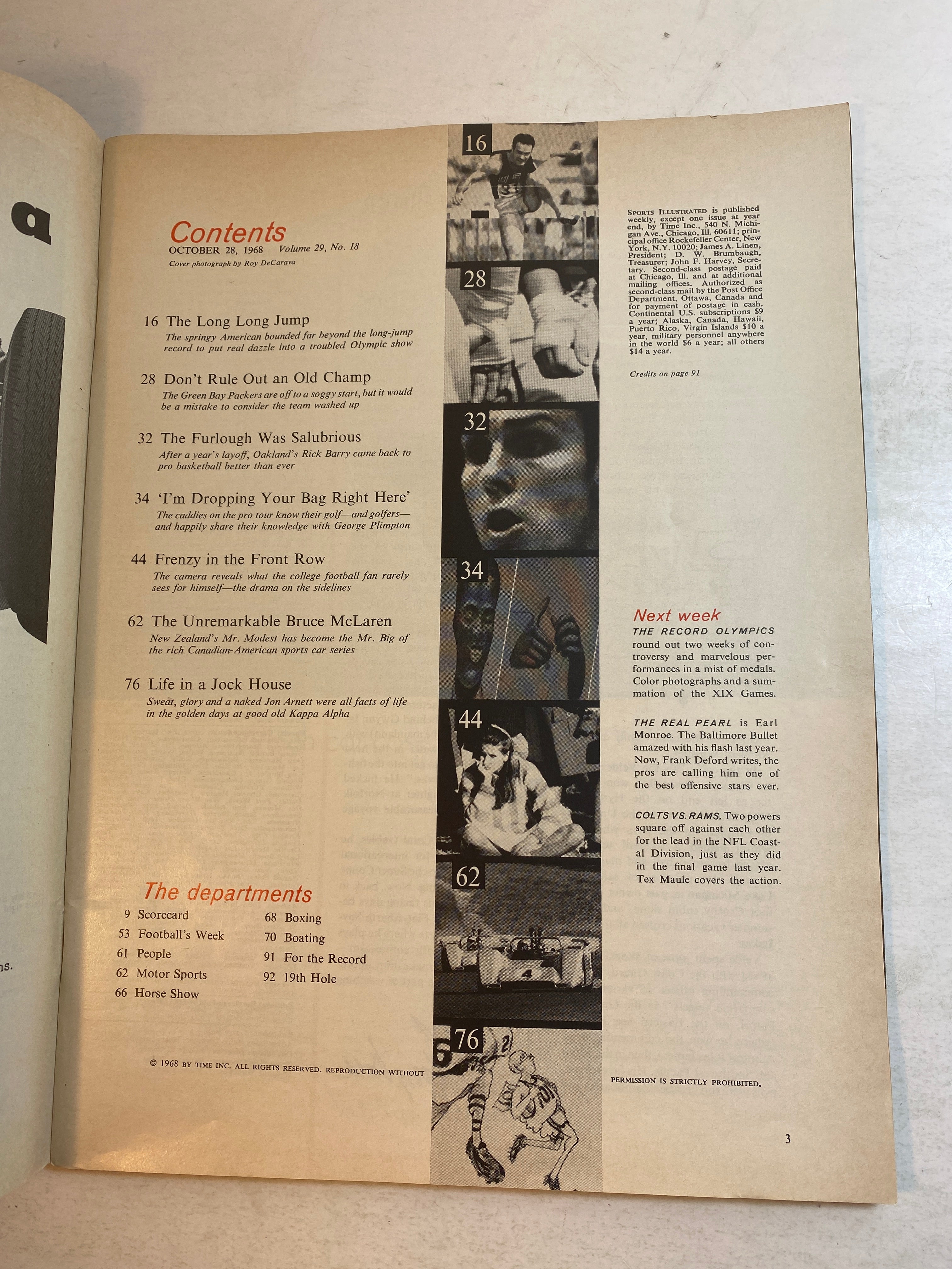 Sports Illustrated October 28 1968 Green Bay Packers