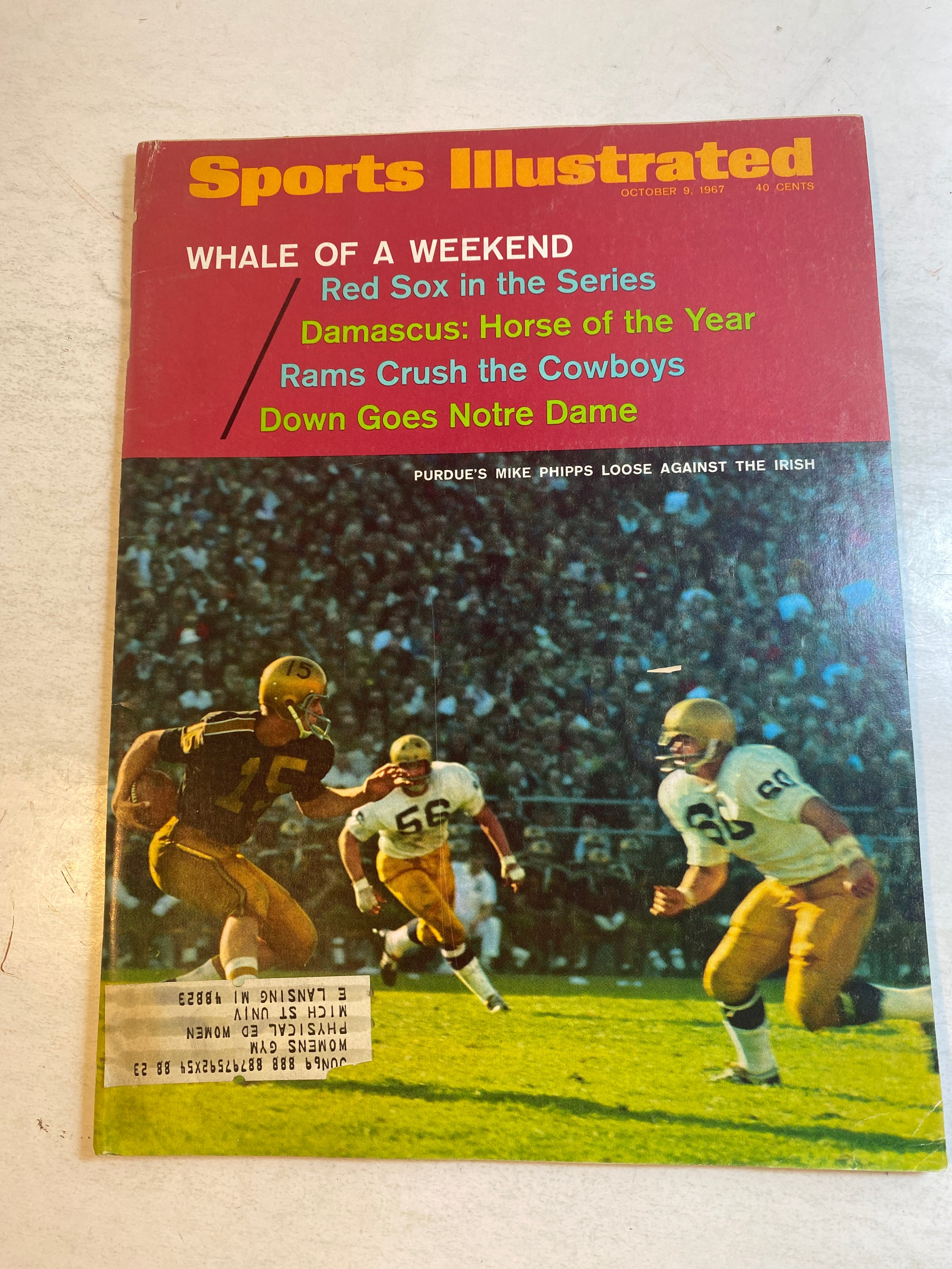 Sports Illustrated October 9 1967 Purdue Vs Notre Dame