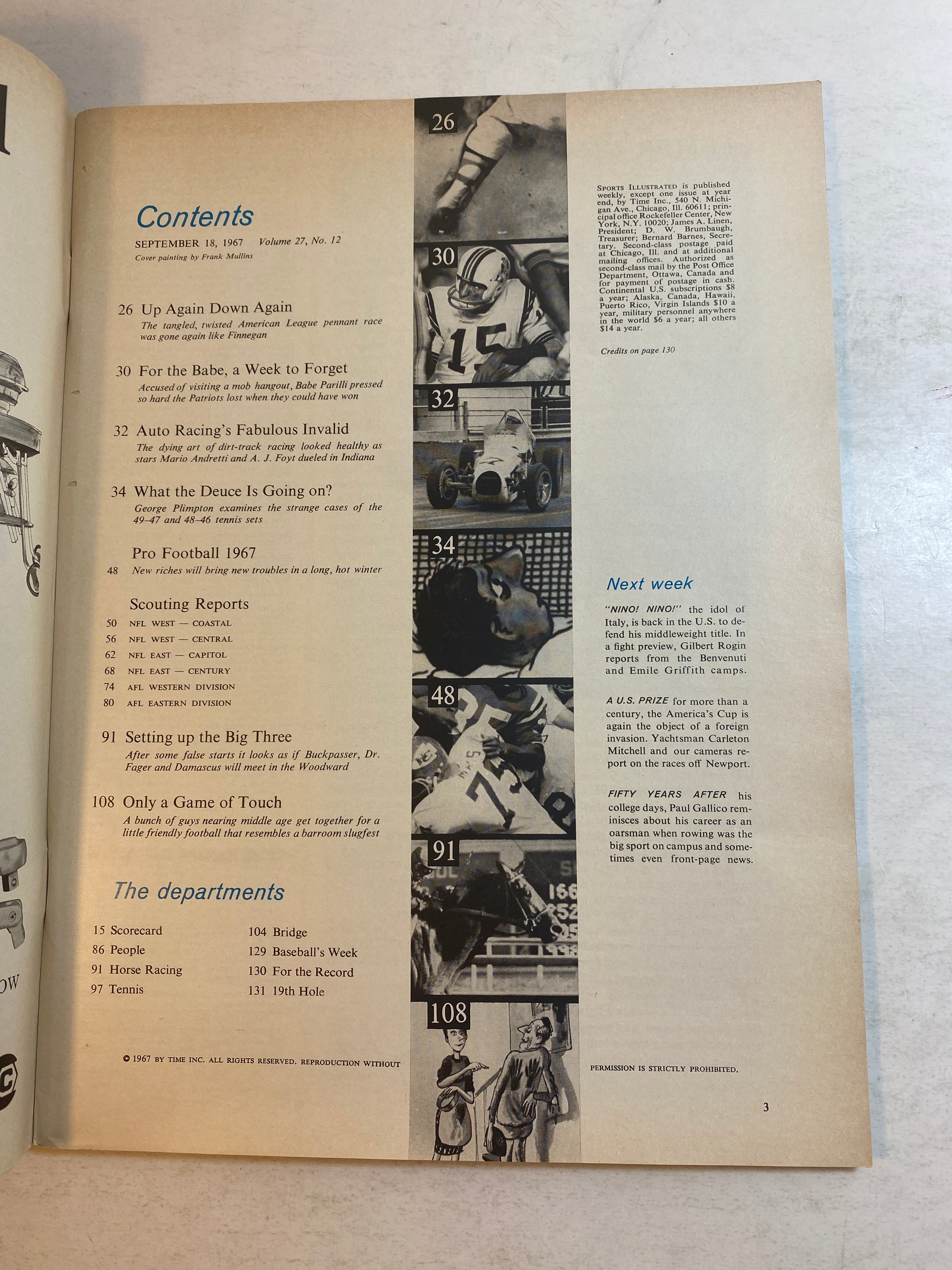Sports Illustrated September 18 1967 Tommy Mason LA Rams