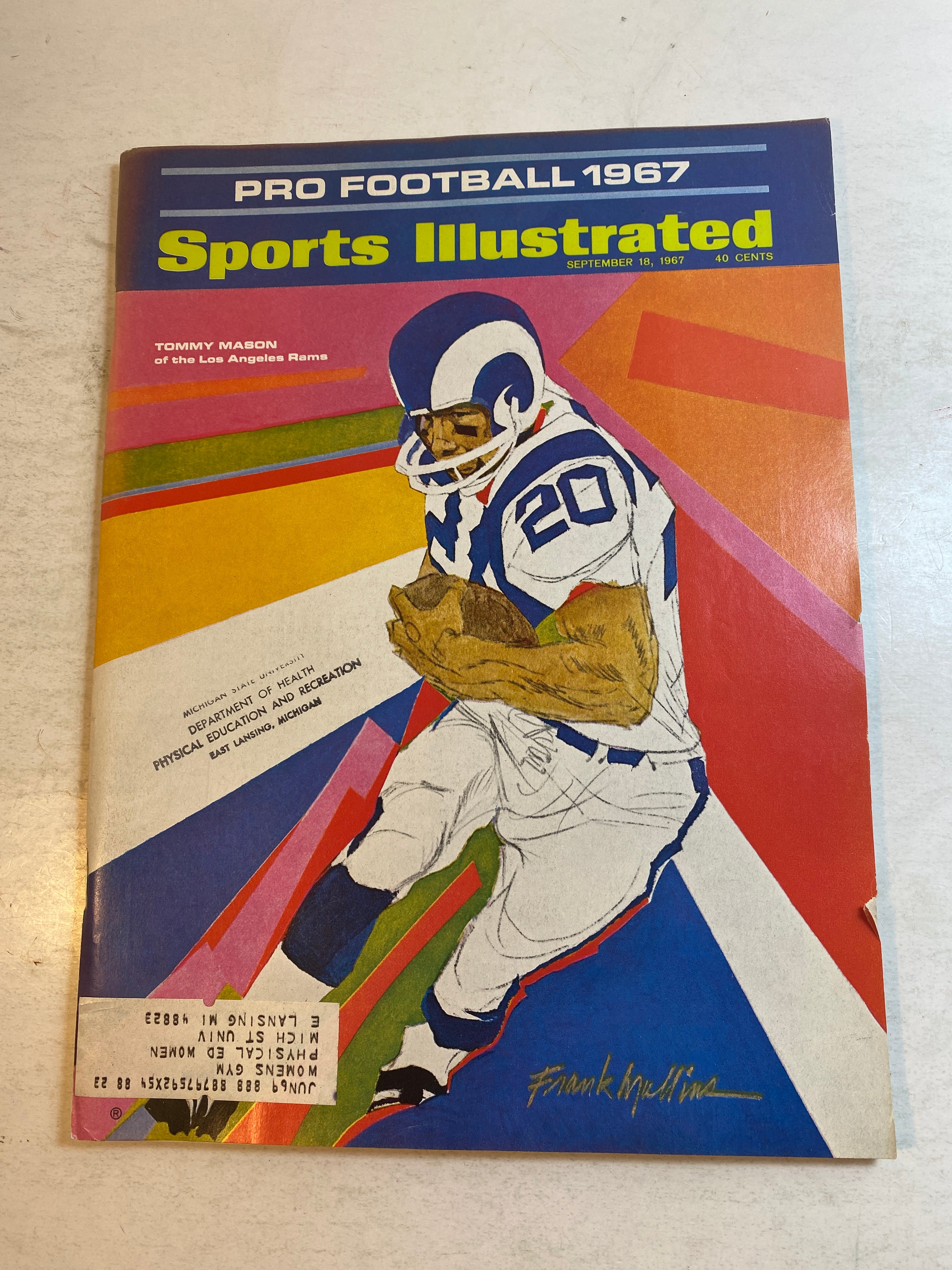 Sports Illustrated September 18 1967 Tommy Mason LA Rams