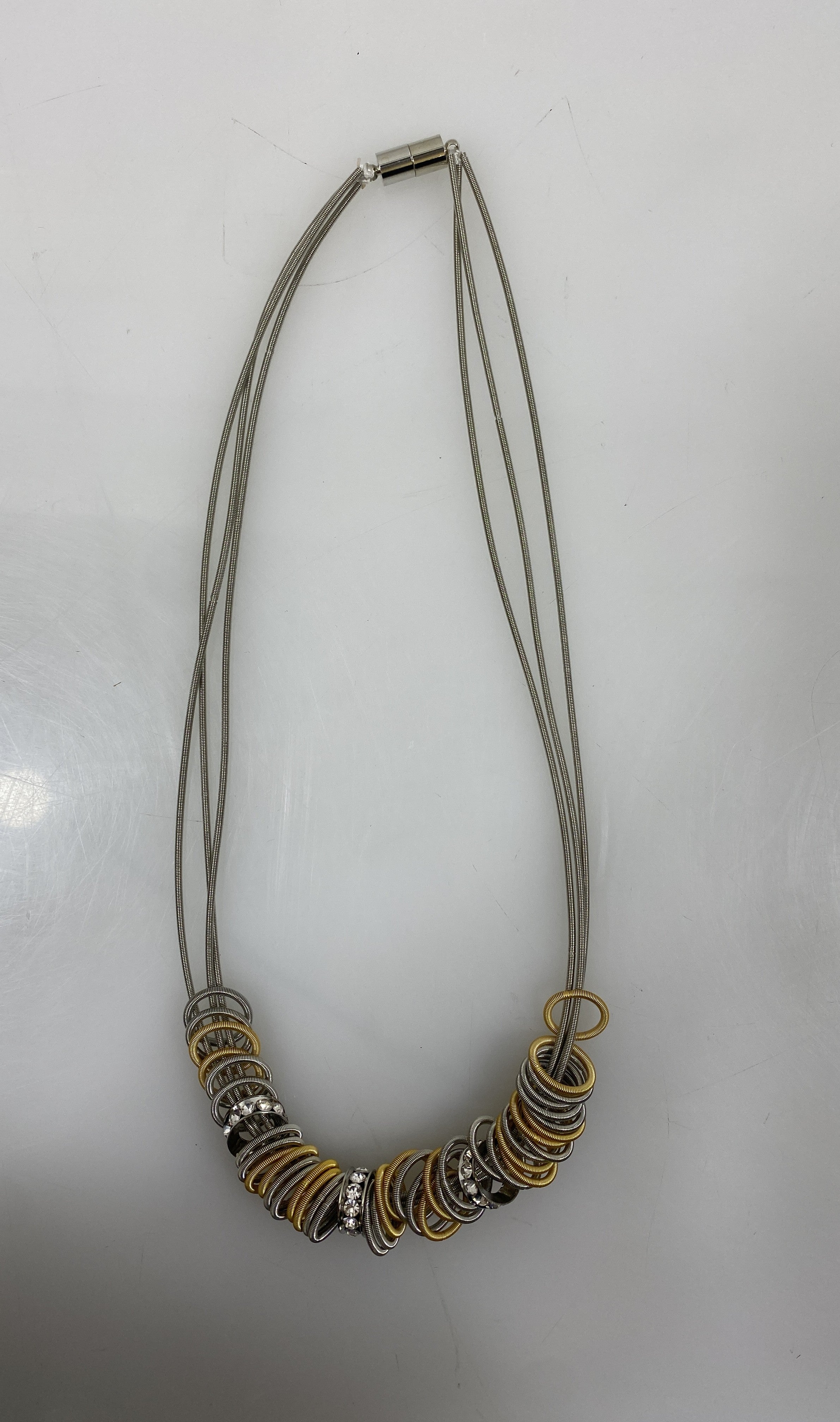 Spring Wire Mixed Color Charm Necklace