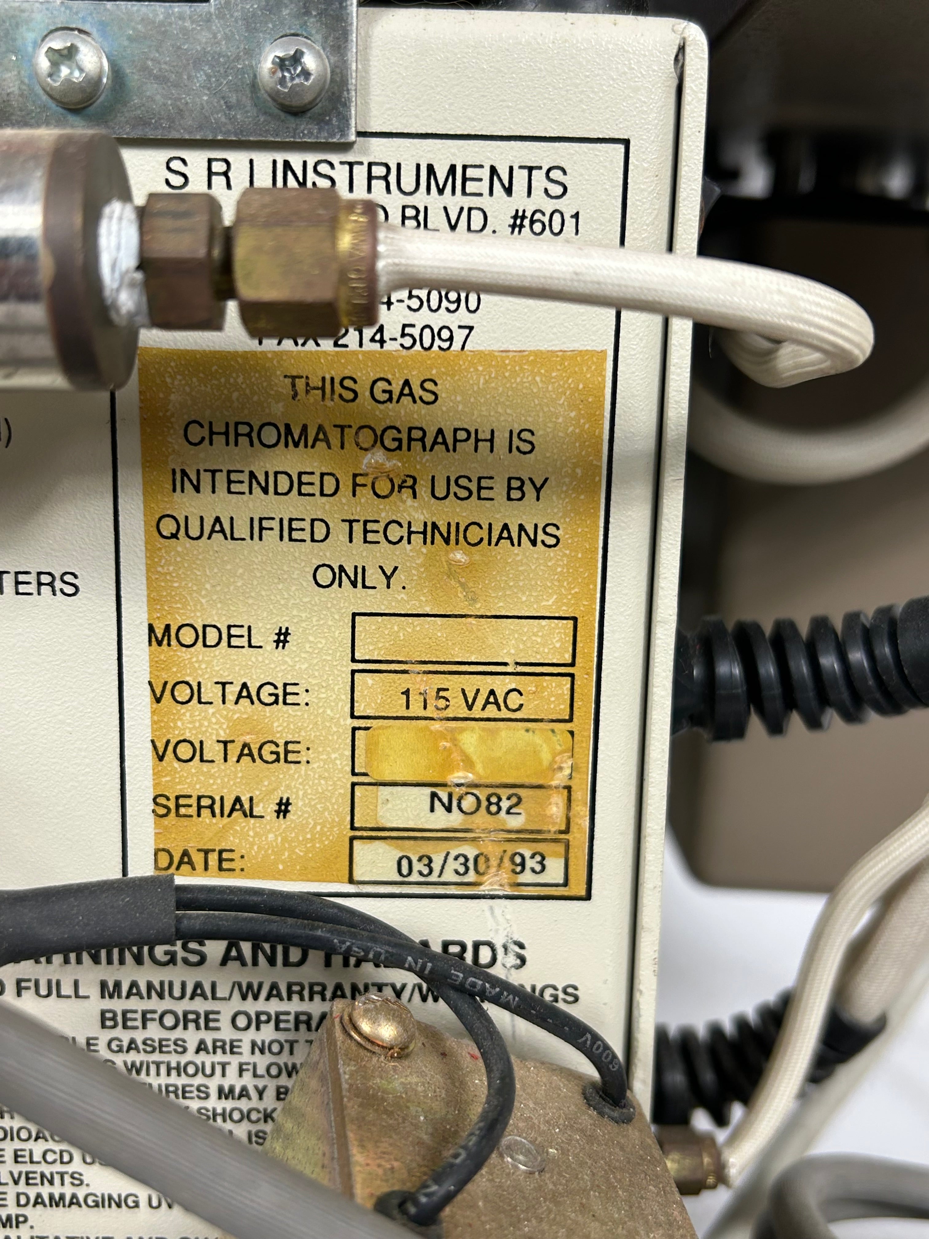 SRI Instruments 8610 Gas Chromatography *Untested*