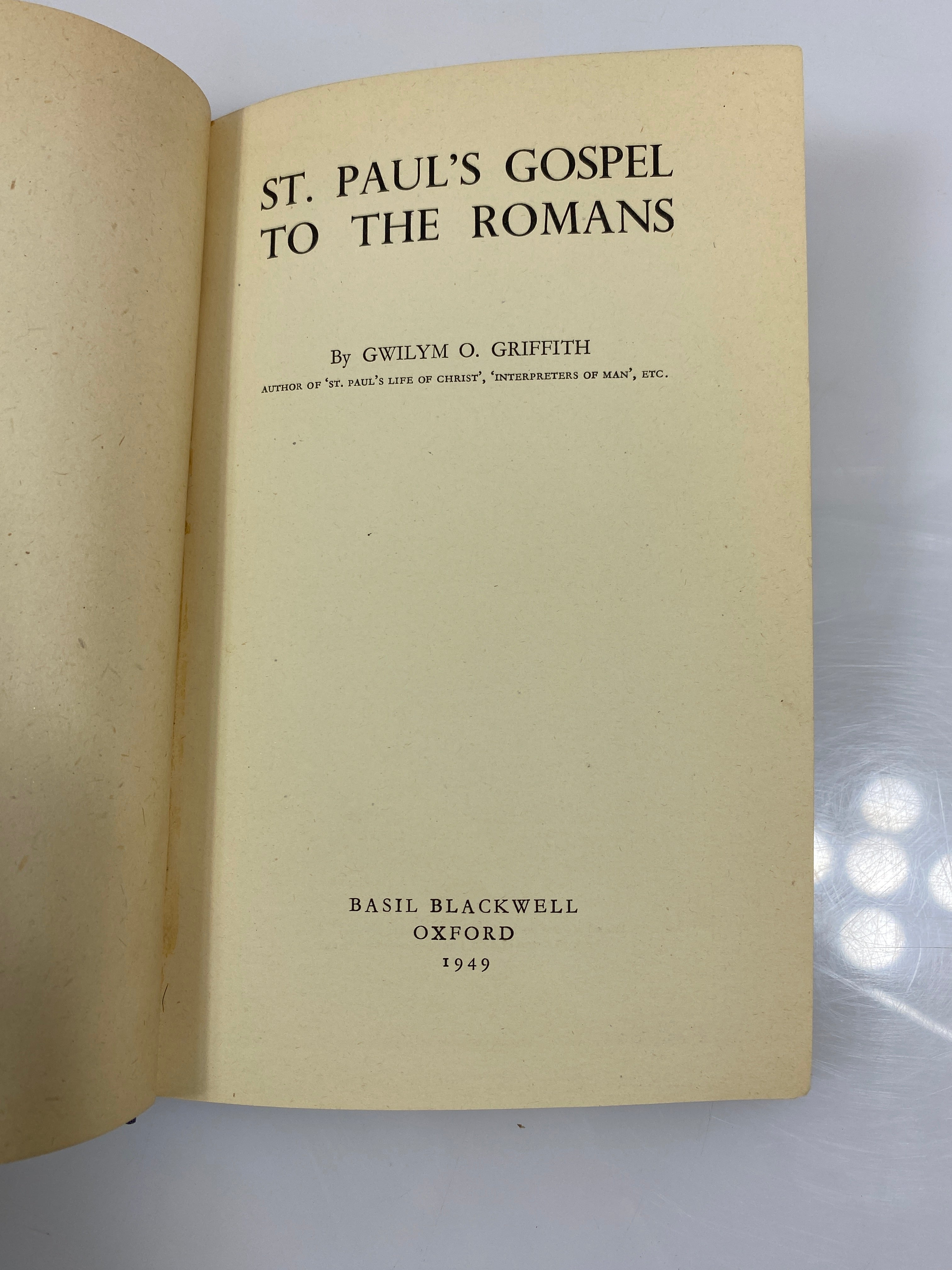 St. Paul's Gospel to the Romans by Griffith 1949 HCDJ