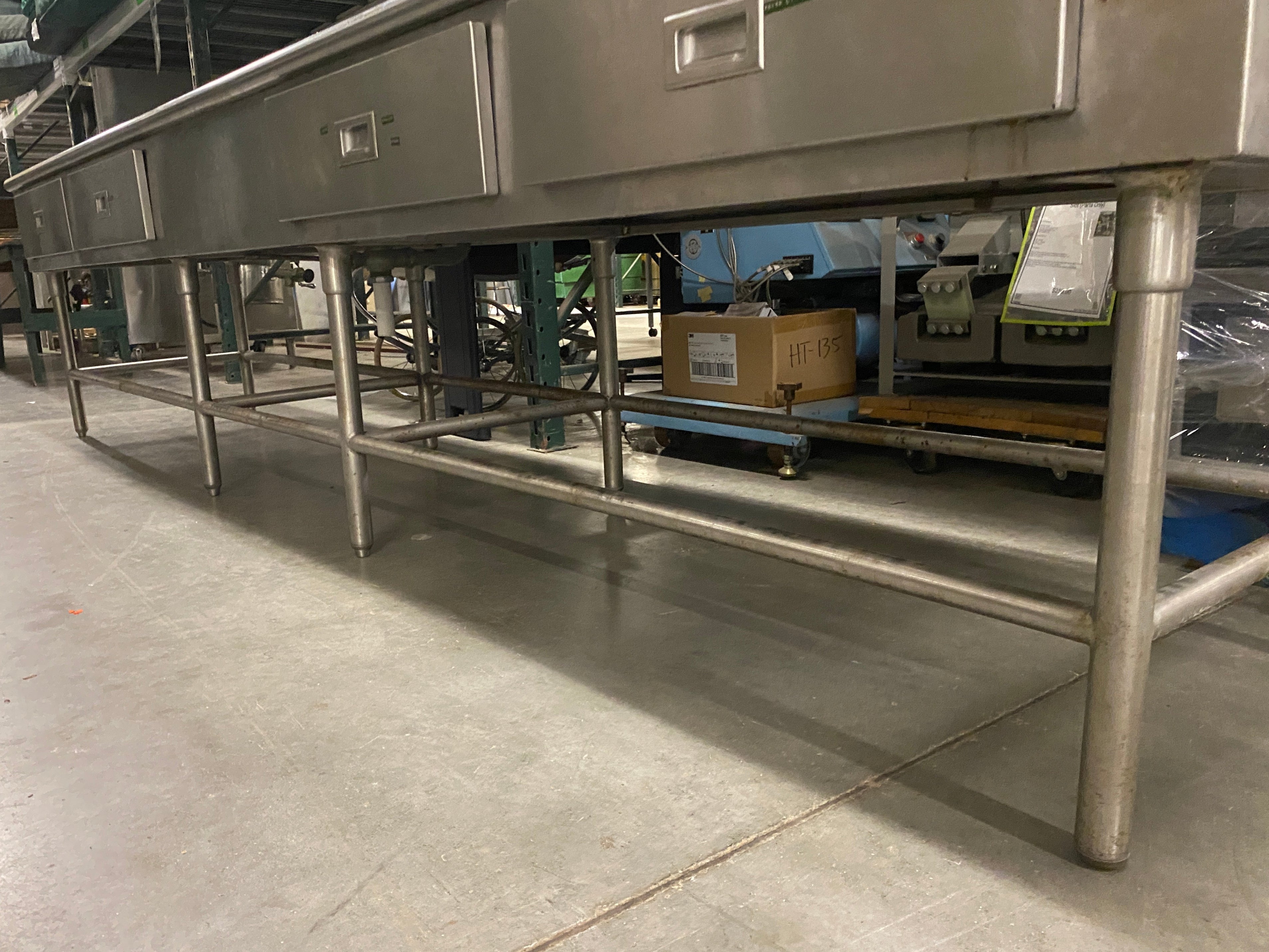 Stainless Steel 4 Drawer Prep Table w/ Sink Well
