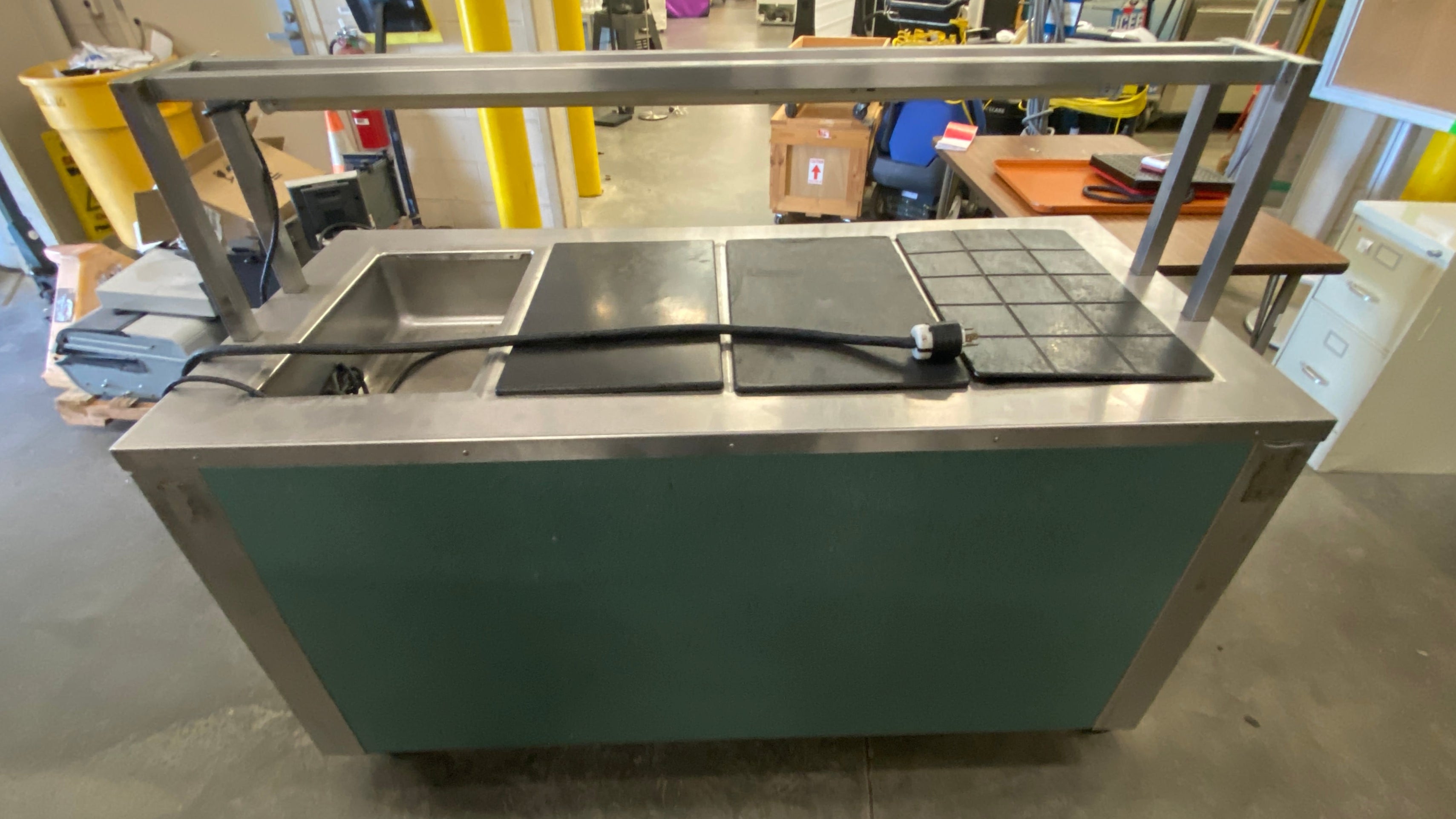 Stainless Steel 4 Pot Heated Soup Cart