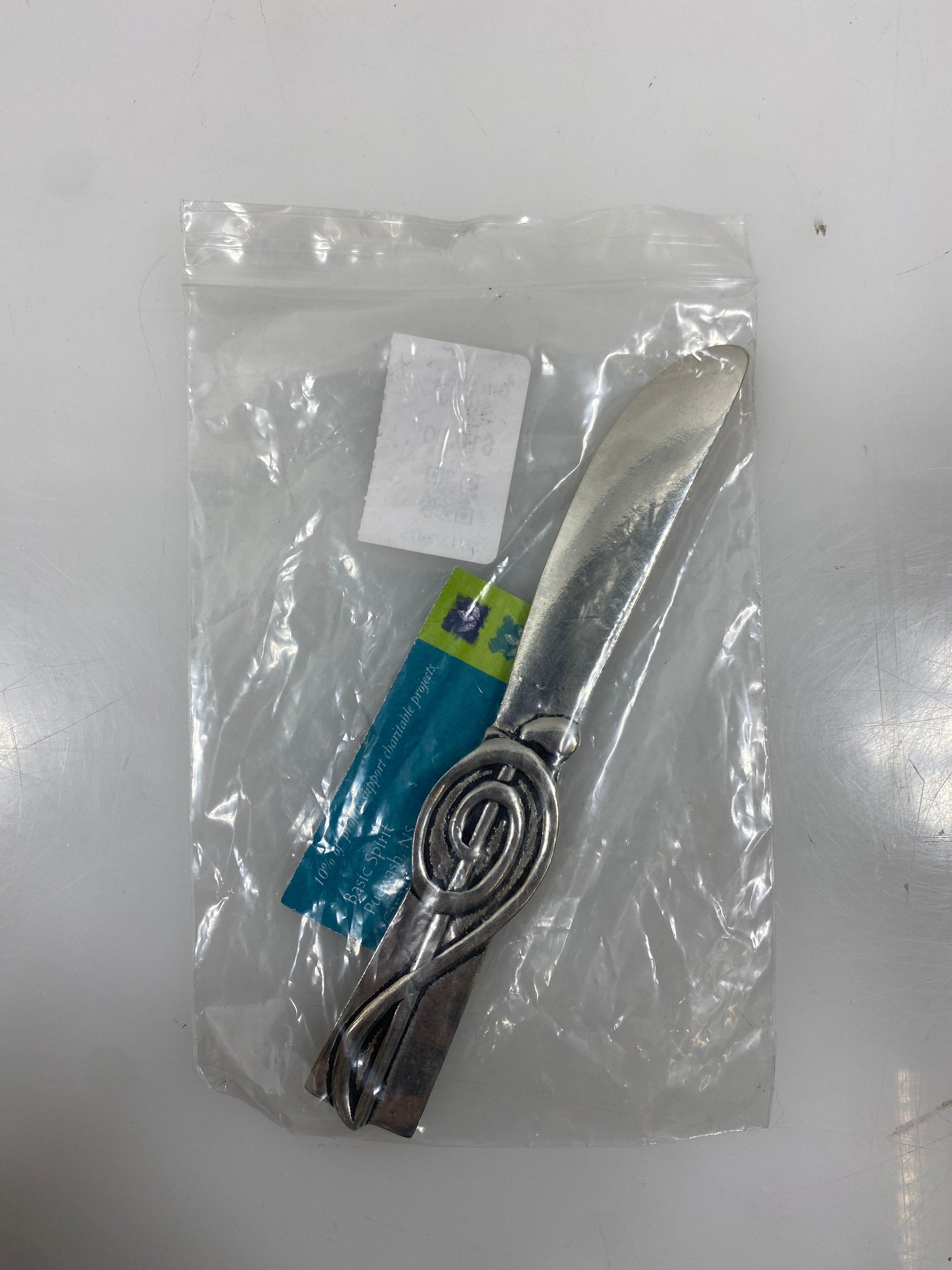 Stainless Steel Engraved Treble Clef Butter Knife