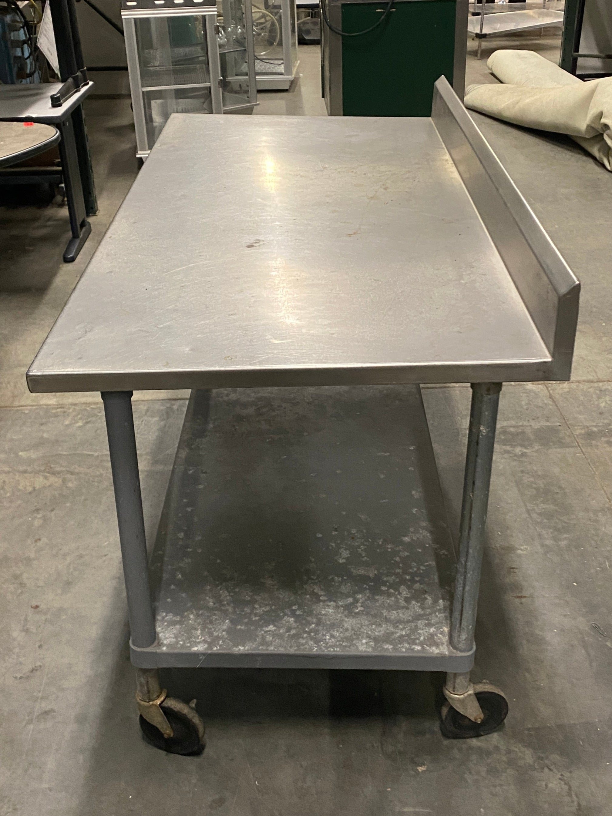 Stainless Steel Table 2 Layer w/ Wheels