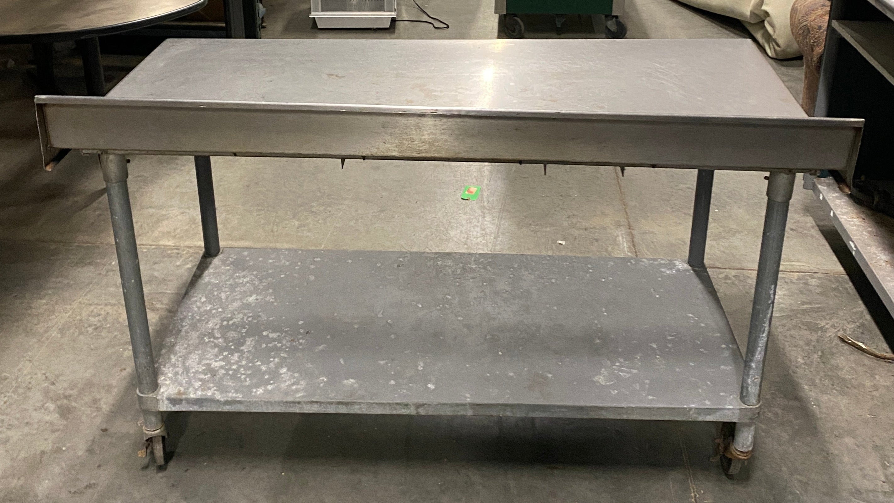 Stainless Steel Table 2 Layer w/ Wheels
