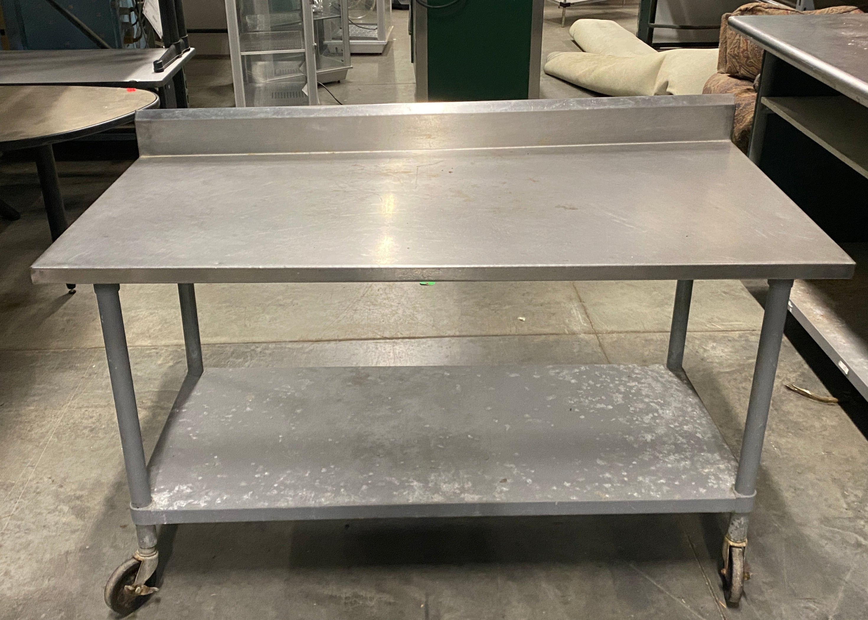 Stainless Steel Table 2 Layer w/ Wheels