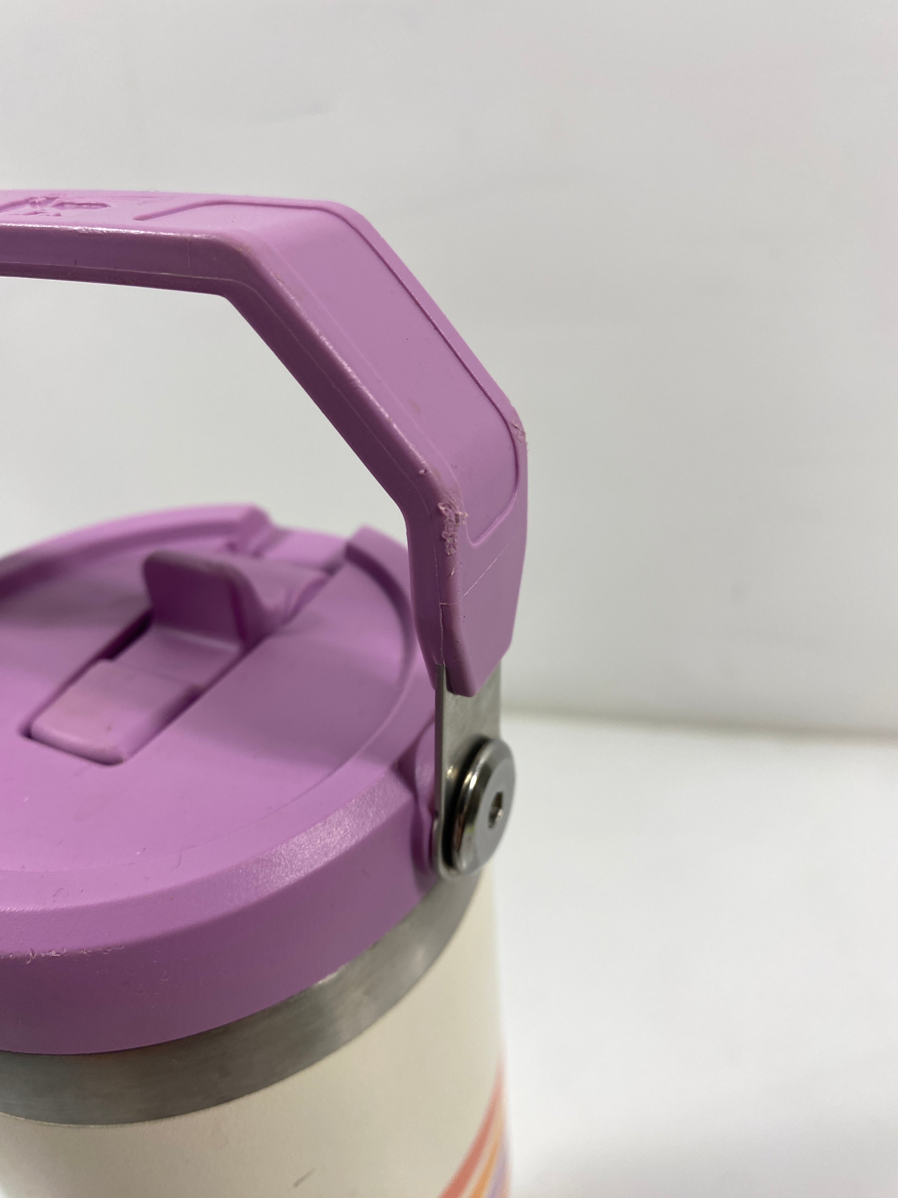 Stanley White and Colored Striped IceFlow Flip Straw Tumbler 30 oz