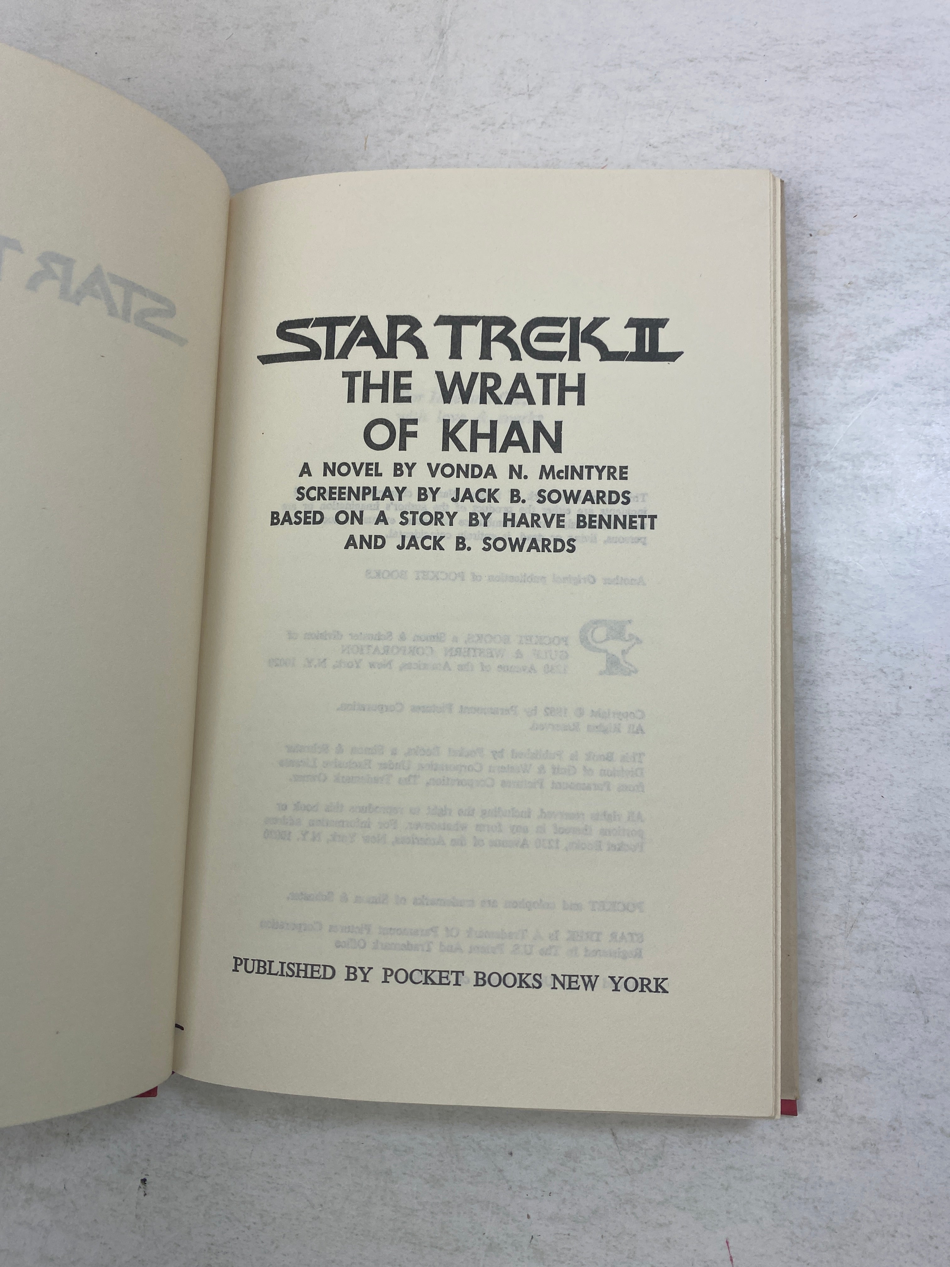 Star Trek II Wrath of Khan HCDJ 1982