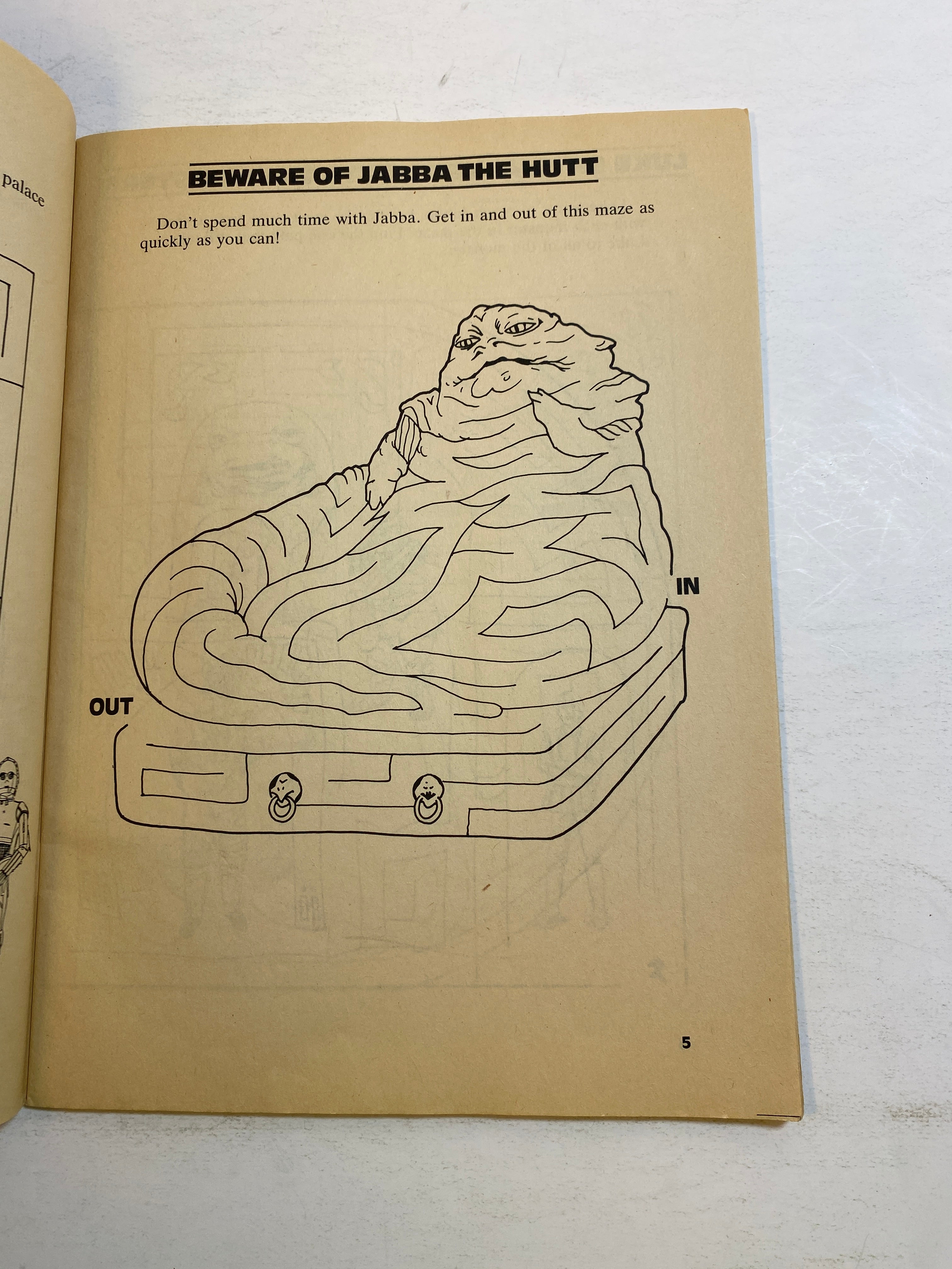 Star Wars Return of the Jedi Mazes Book 1983