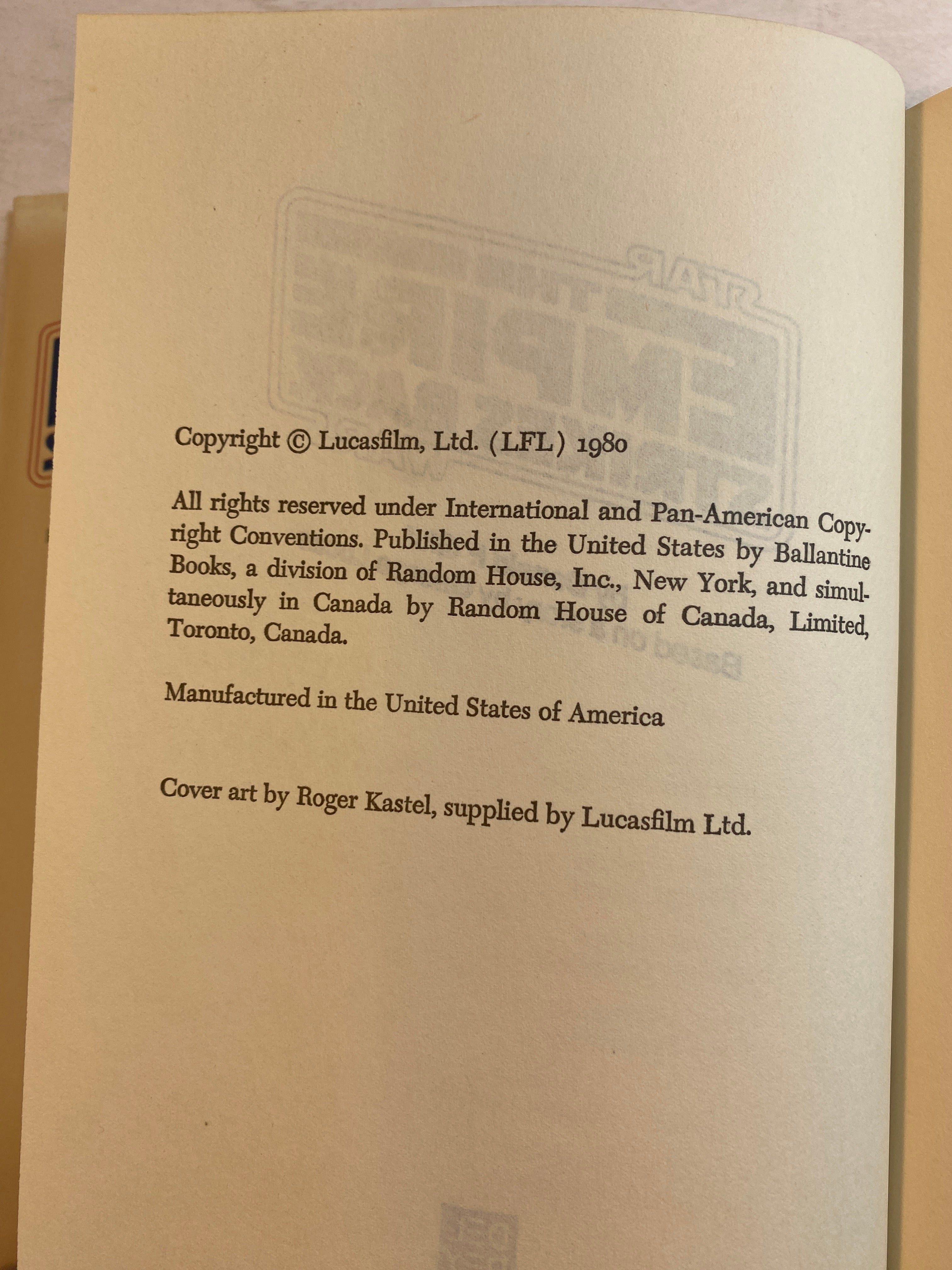 Star Wars: The Empire Strikes Back Donald Glut HCDJ 1980