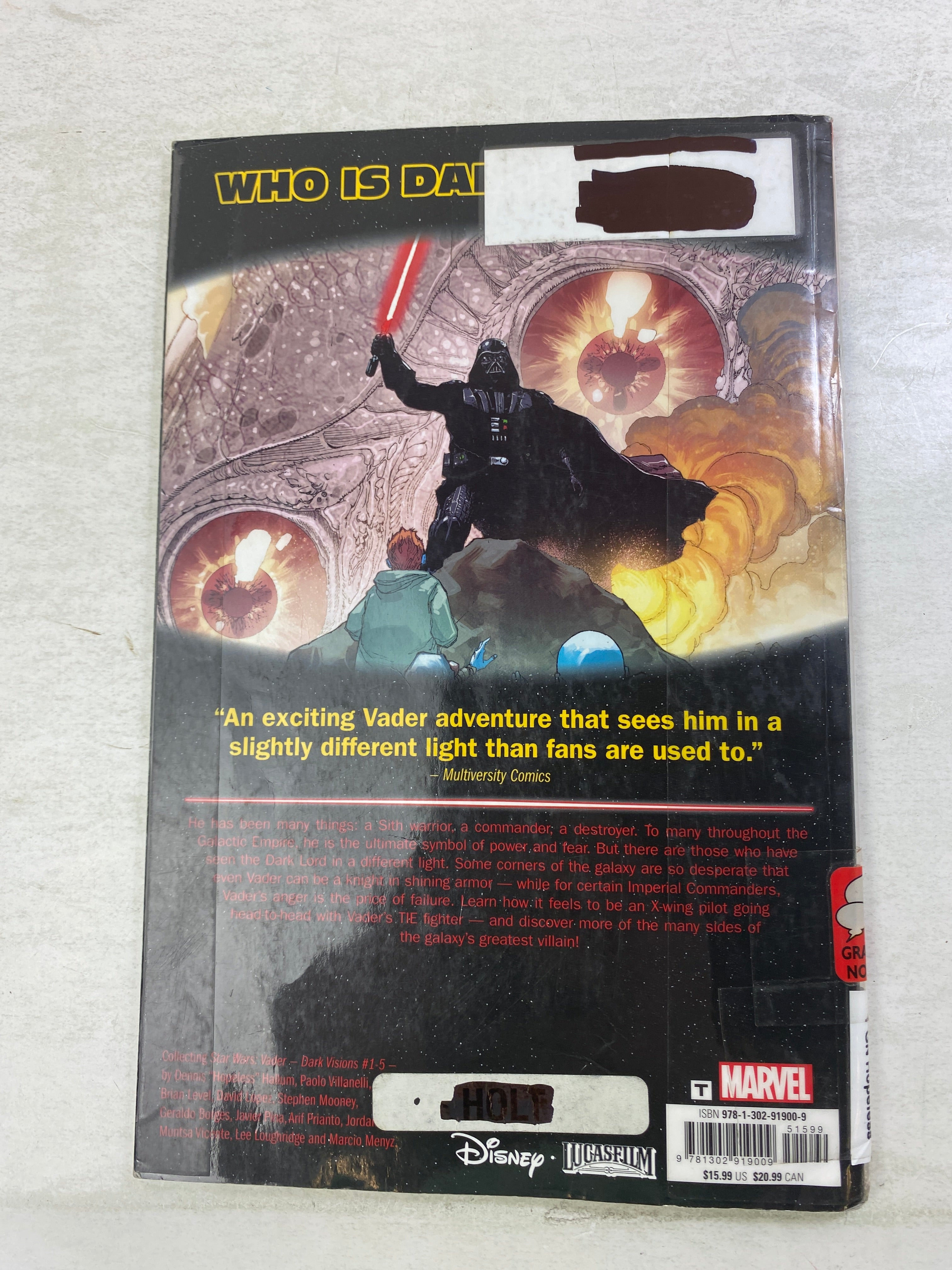 Star Wars Vader Dark Visions Marvel Ex Lib 2019