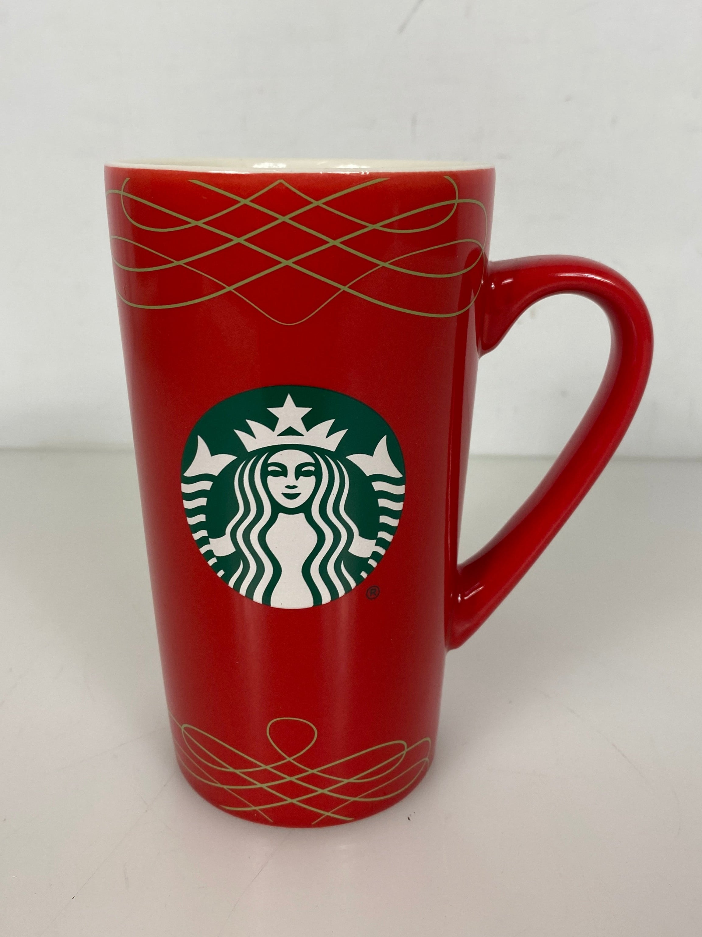 Starbucks 16 Oz "Red Holiday" Ceramic Coffee Mug