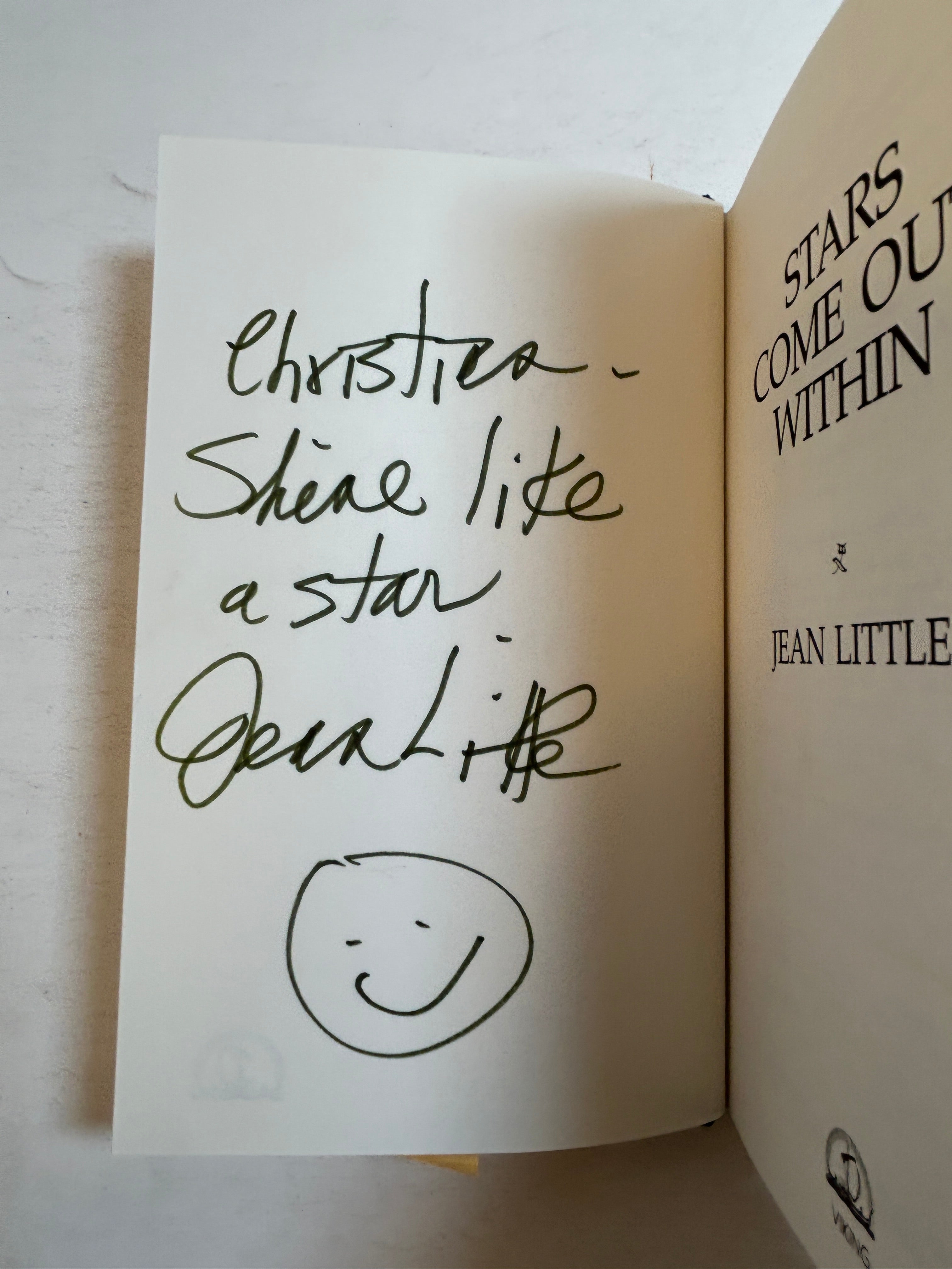 Stars Come Out Within *Signed* by Jean Little HCDJ