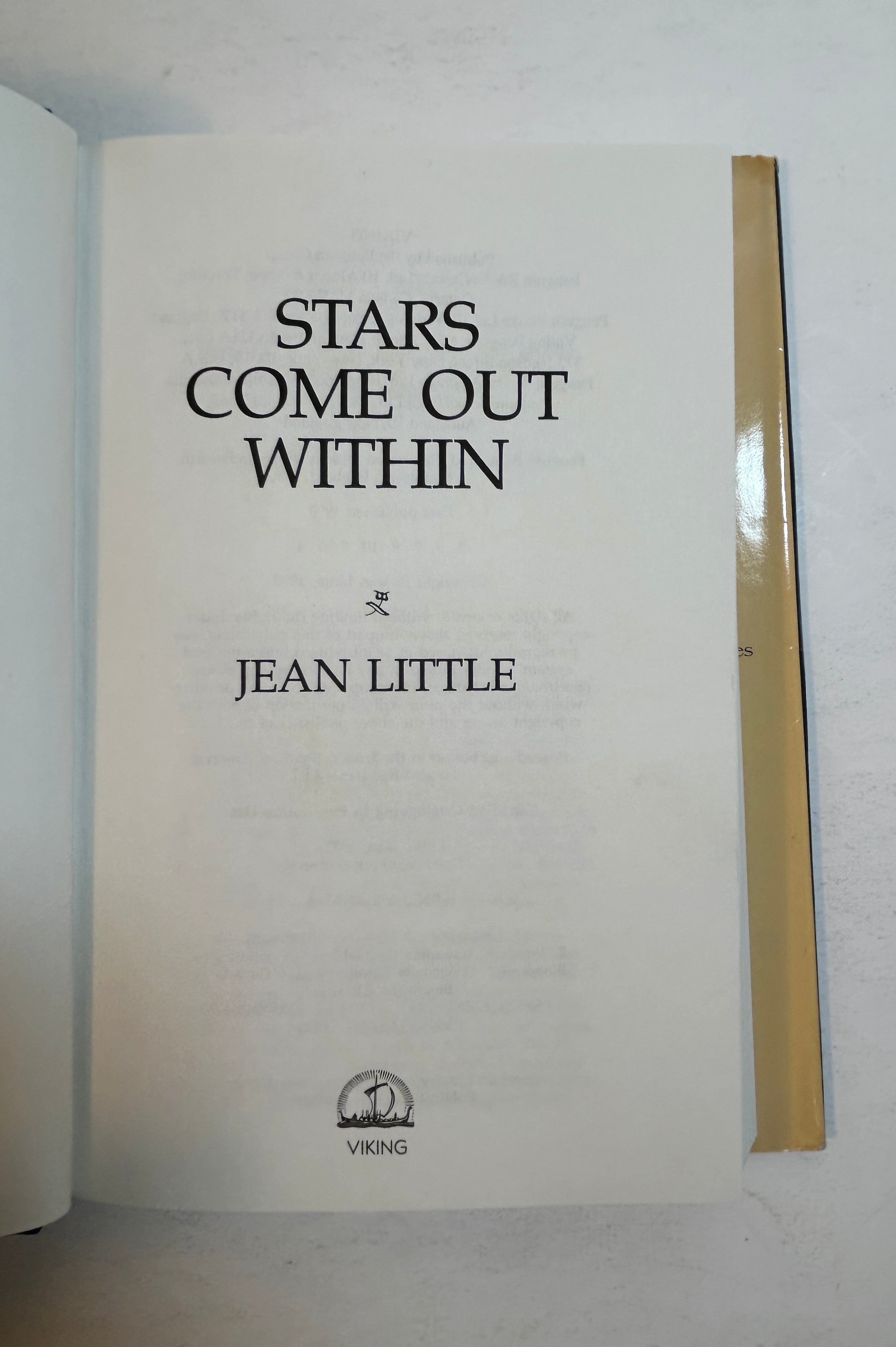 Stars Come Out Within *Signed* by Jean Little HCDJ