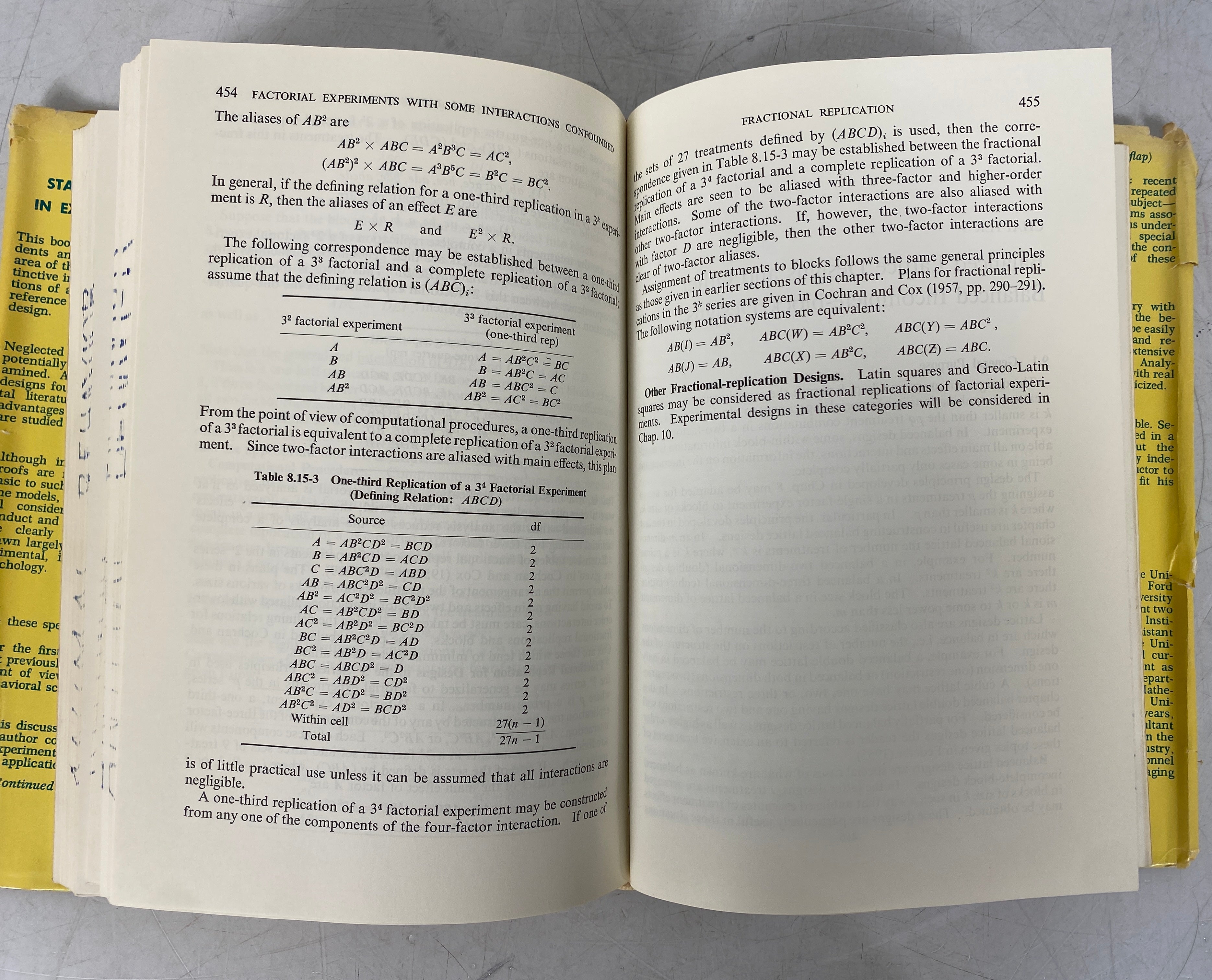 Statistical Principles in Experimental Design by B.J. Winer 1962 HC DJ