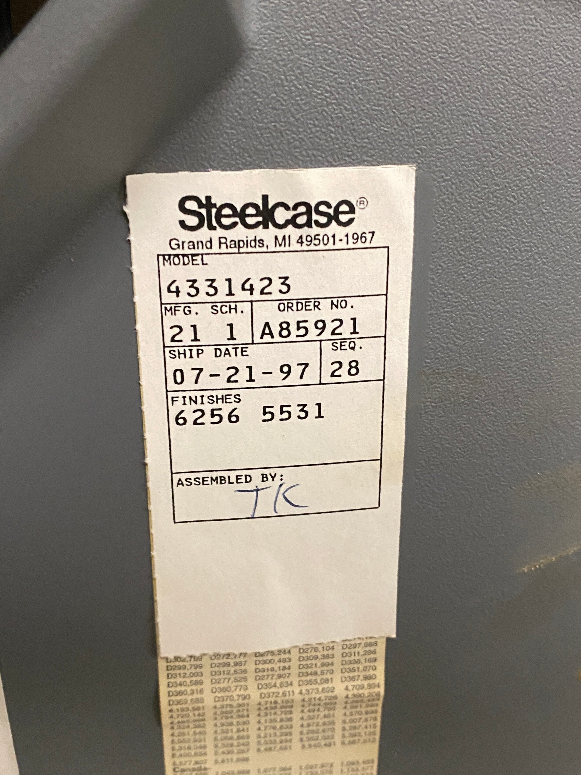 Steelcase #4331423 Light Blue Adjustable Office Chair