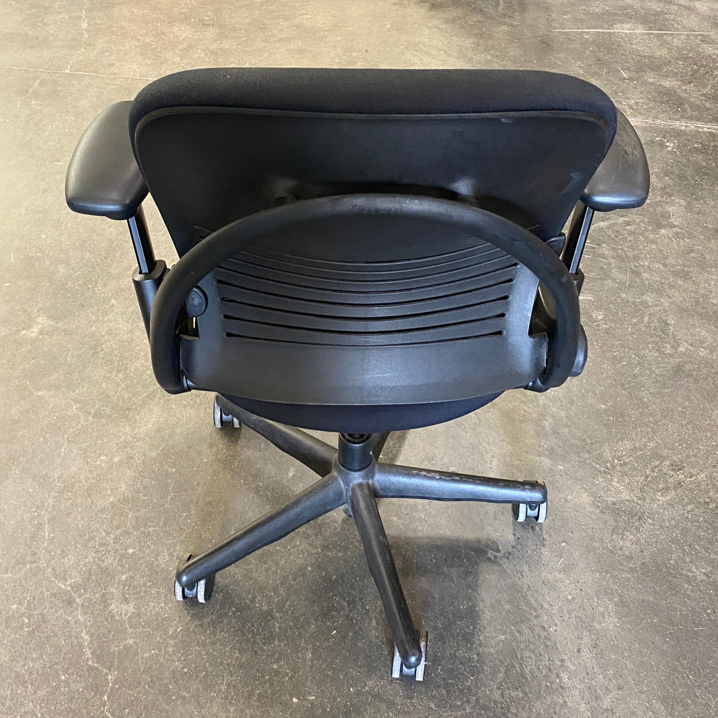 Steelcase #4621210 Black Upholstered Adjustable Office Chair