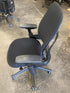 Steelcase #46216179 Black Upholstered Adjustable Office Square Back Chair