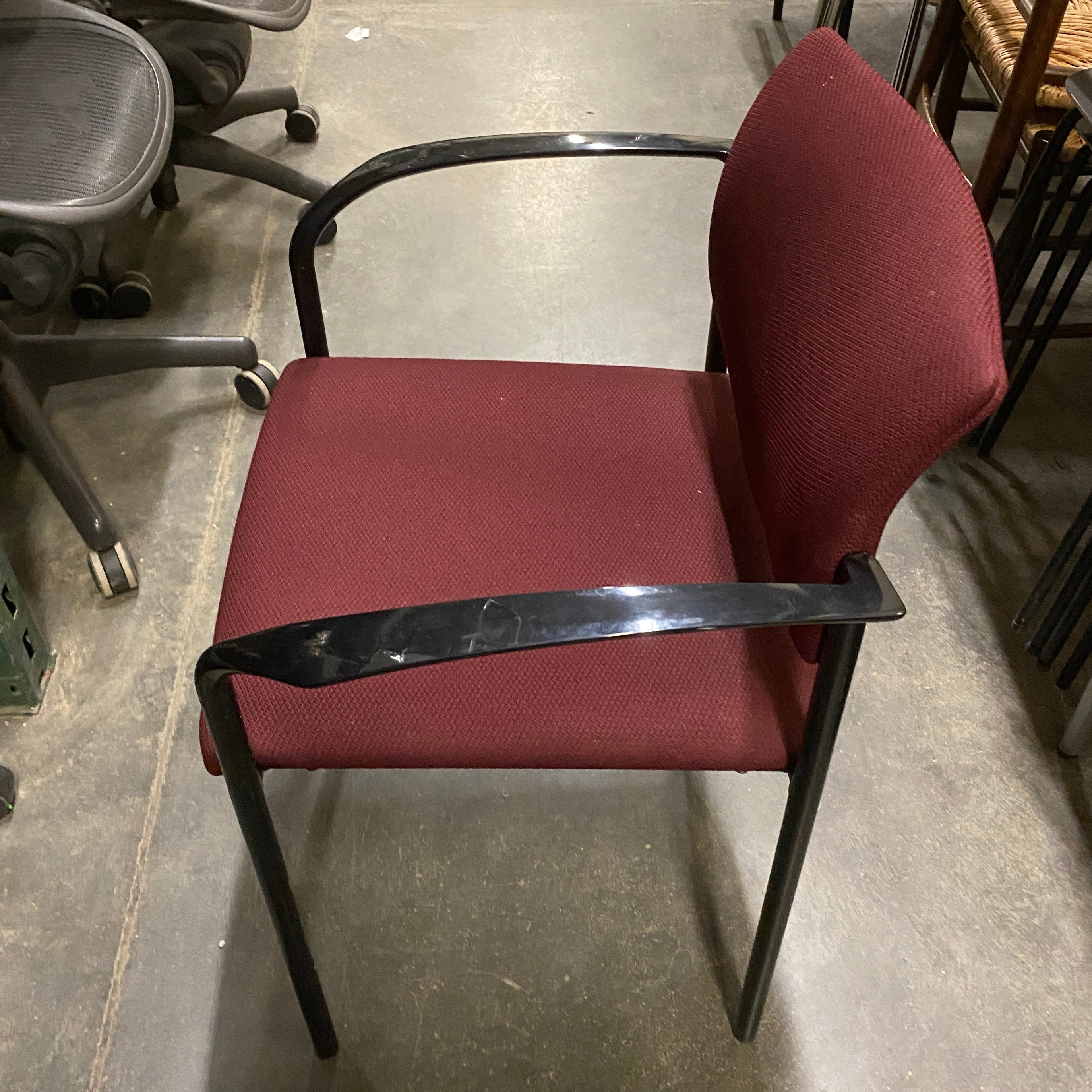 Steelcase #475412M Red Upholstered Chair