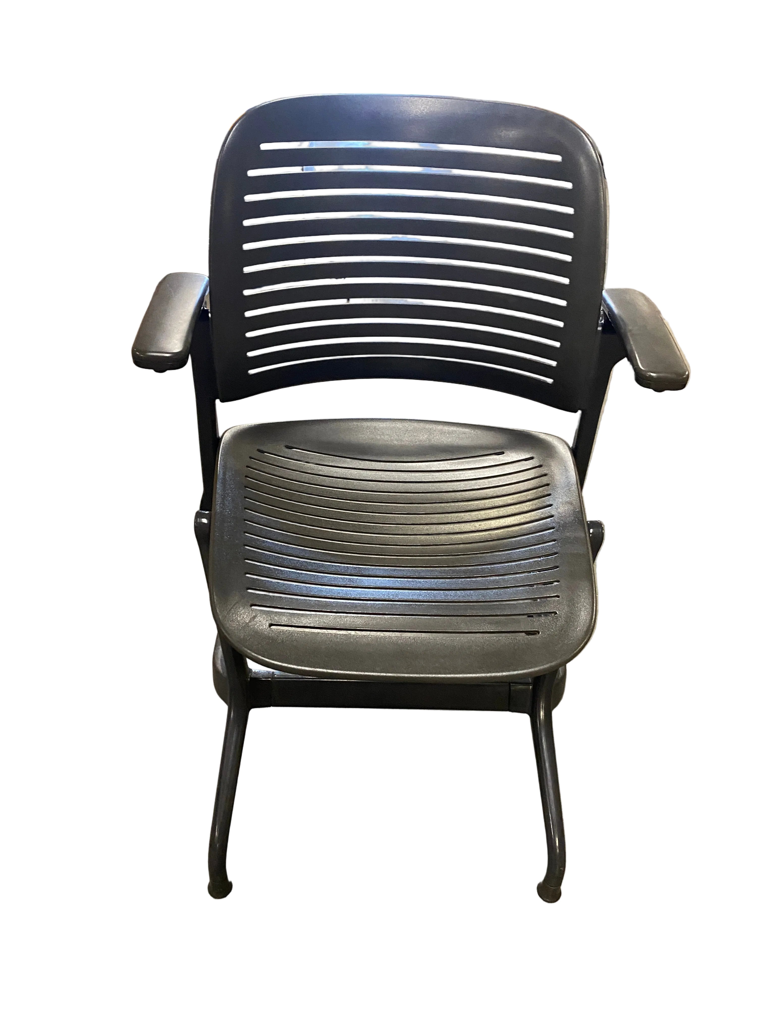 Steelcase #4878110 Black Stackable Easy Glide Chairs