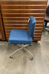 Steelcase Blue Fabric Armless Chair
