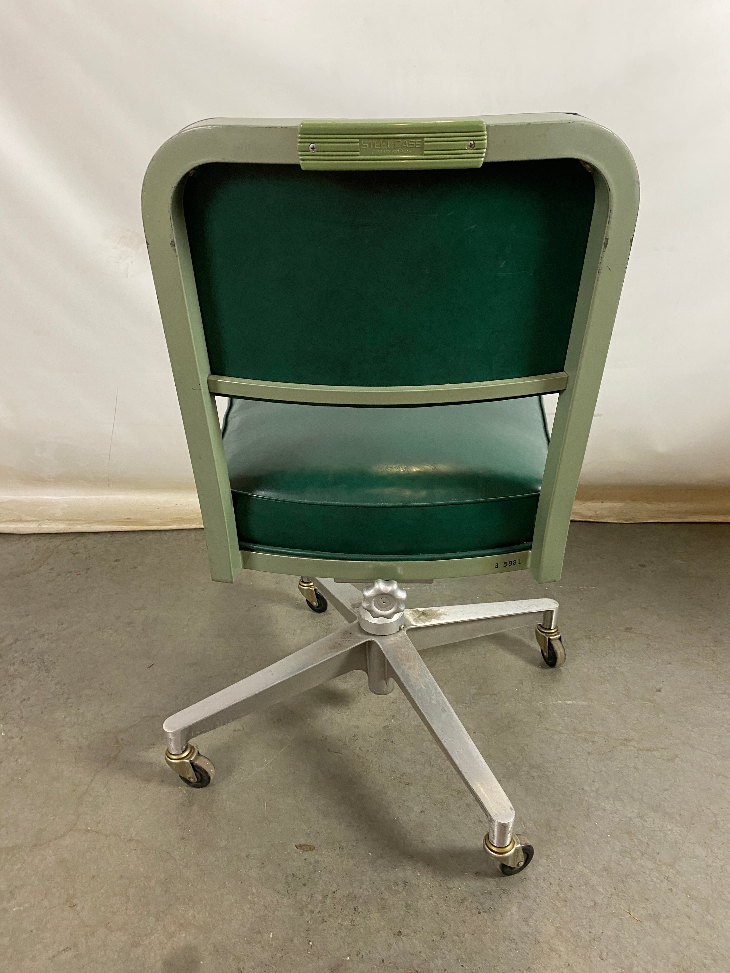 Steelcase Dark Green Rolling Chair