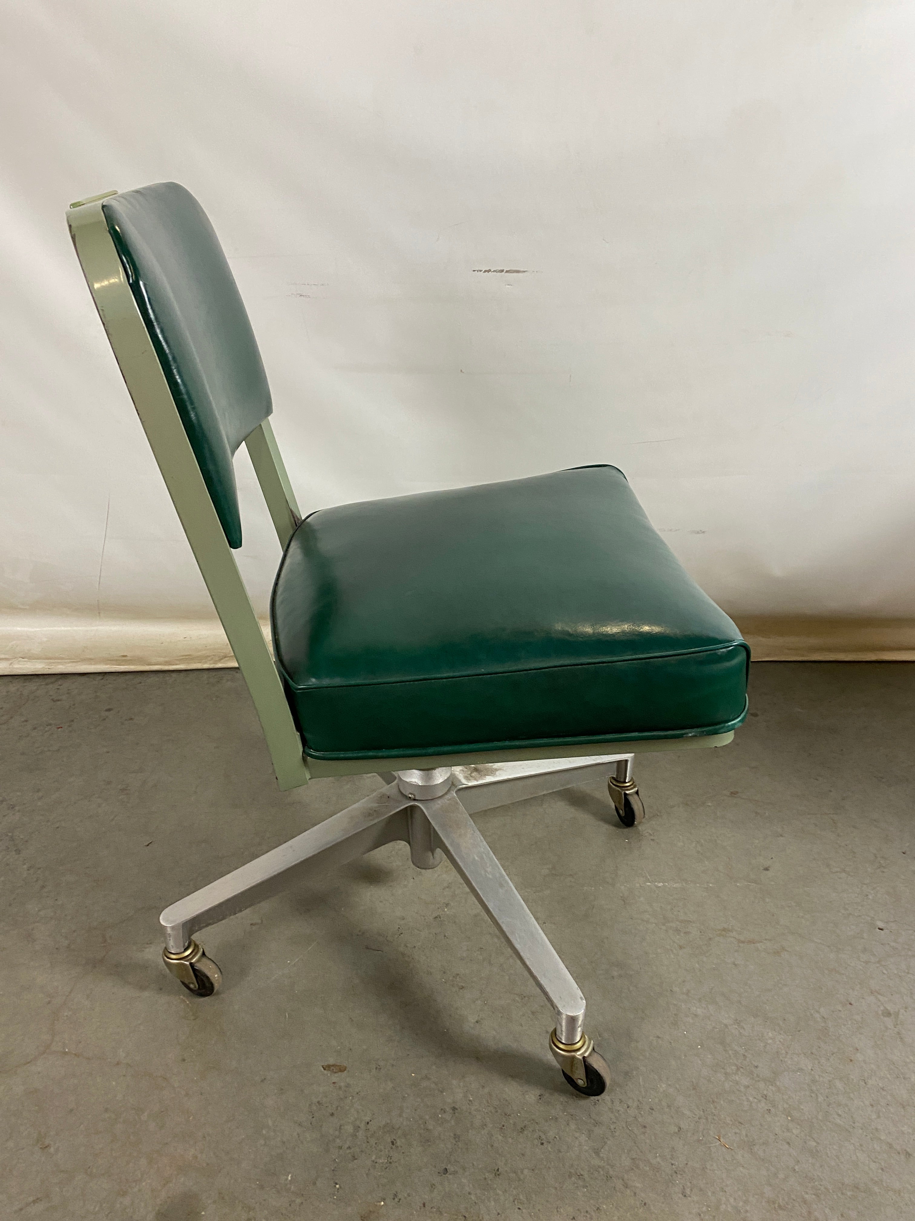 Steelcase Dark Green Rolling Chair