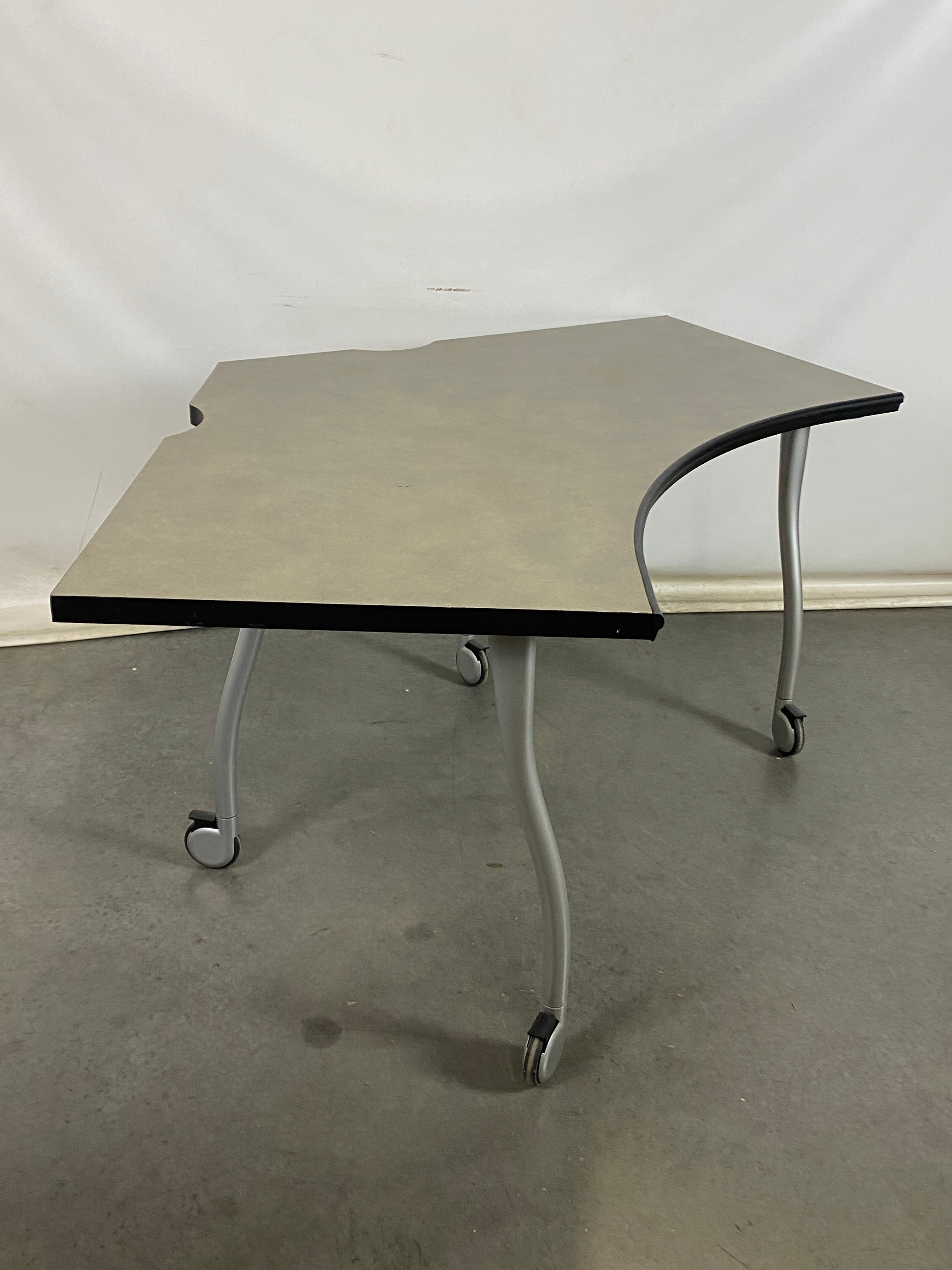 Steelcase Gray Corner Table w/Casters
