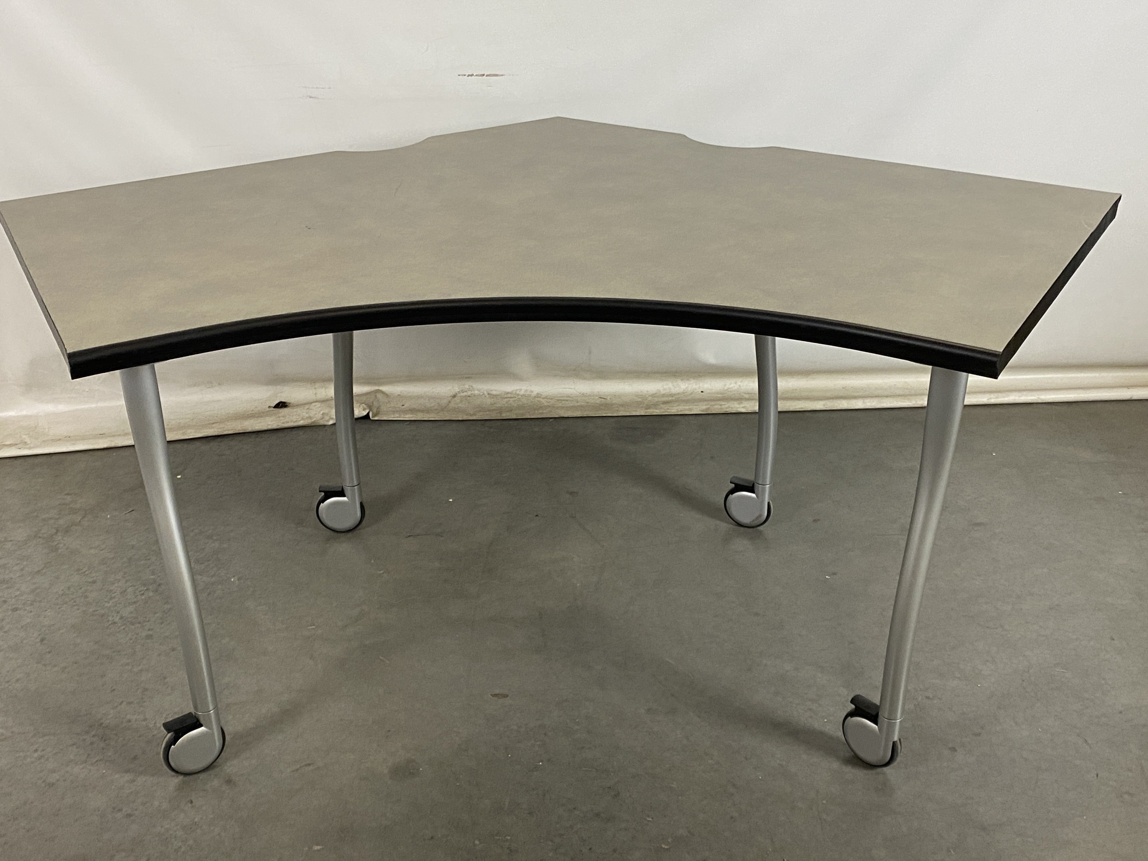 Steelcase Gray Corner Table w/Casters