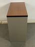 Steelcase Gray Metal Bookshelf Unit With Woodgrain Laminate Top