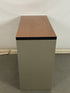 Steelcase Gray Metal Bookshelf Unit With Woodgrain Laminate Top