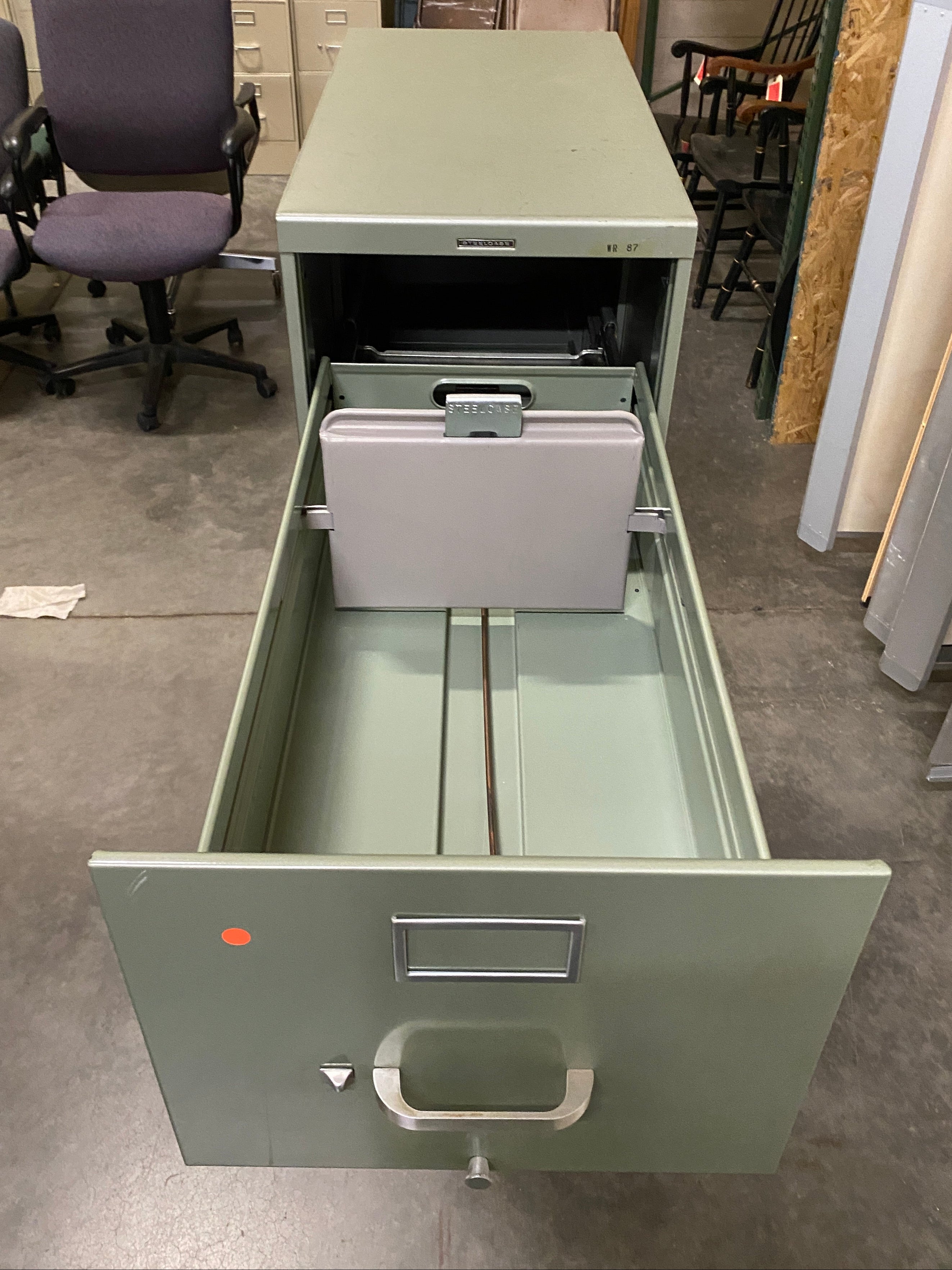 Steelcase Green 4 Drawer File Cabinet